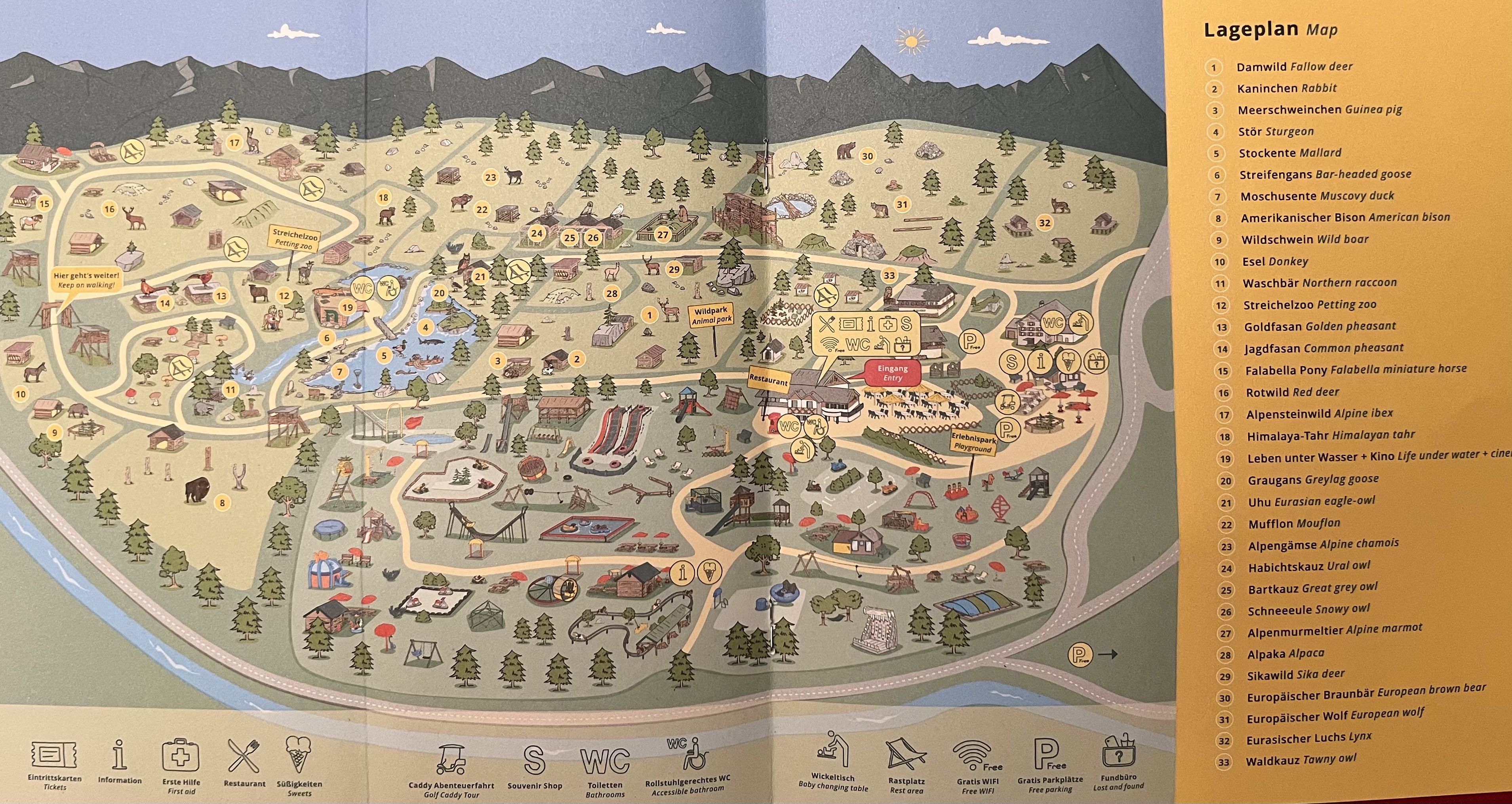 Wild & Erlebnispark Ferleiten Map - 2018