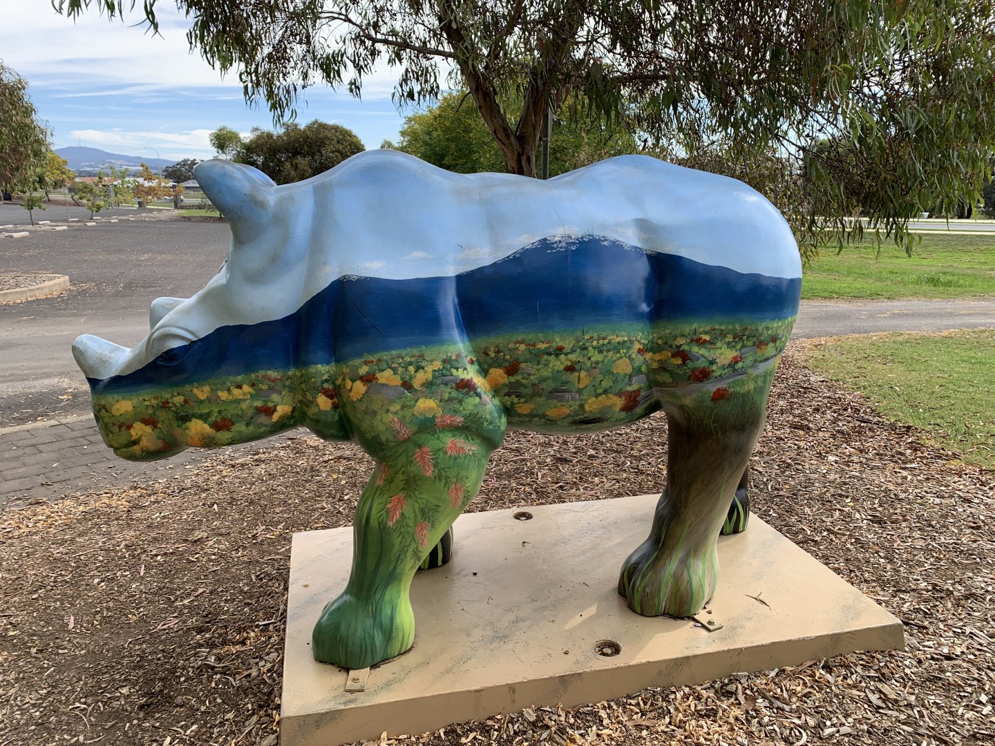 Wild! Rhino Sculpture (Left Side)