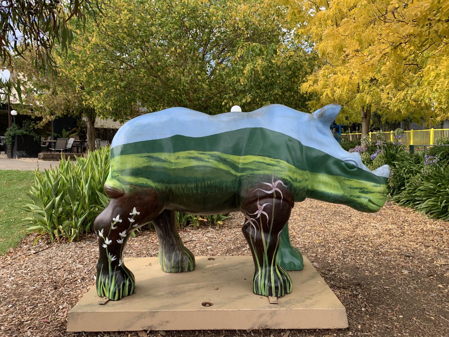 Wild! Rhino Sculpture (Right Side)