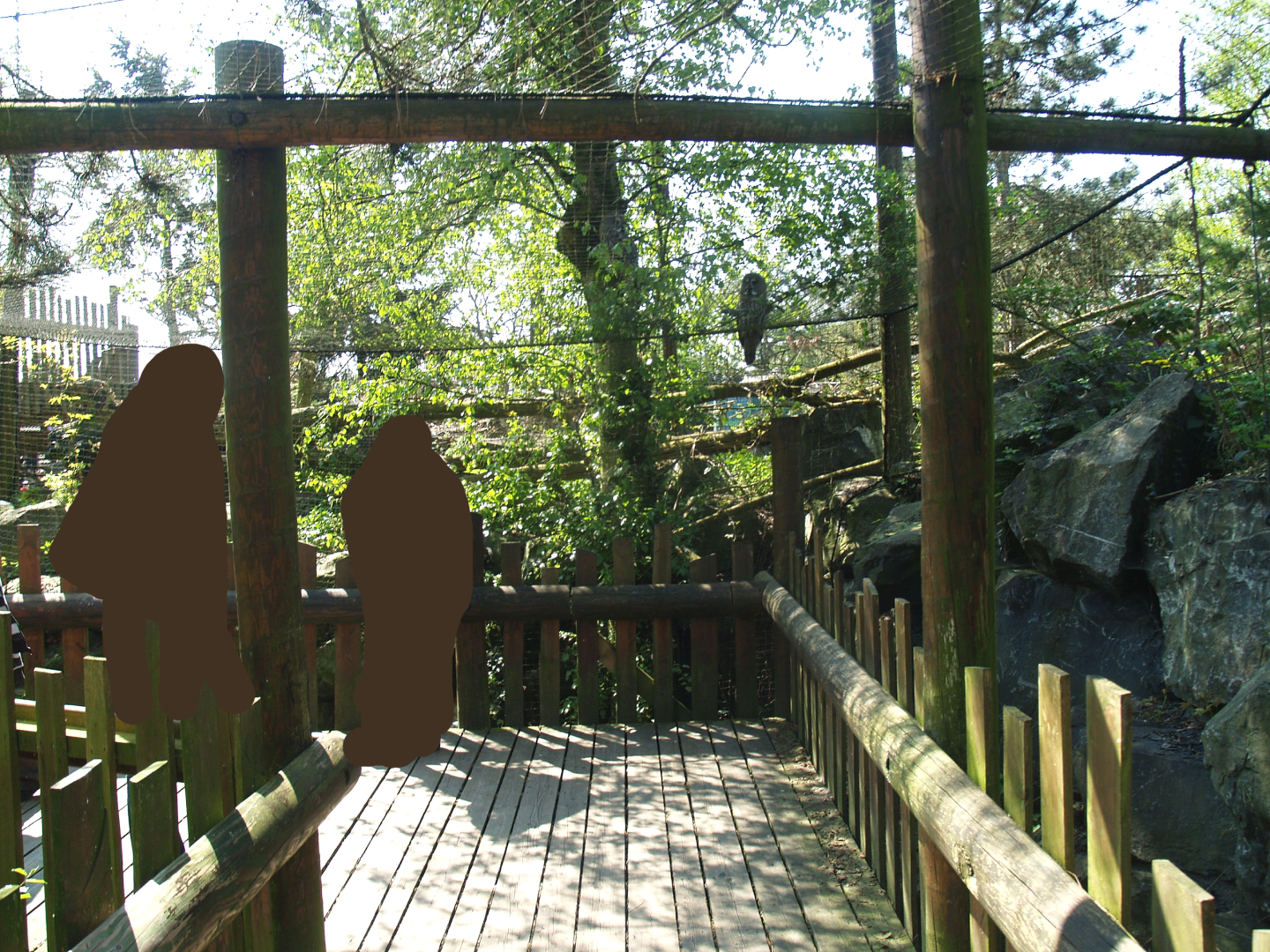 Wild West exhibit - Walkway underneath Eurasian great grey owl aviary, 2009-04-19