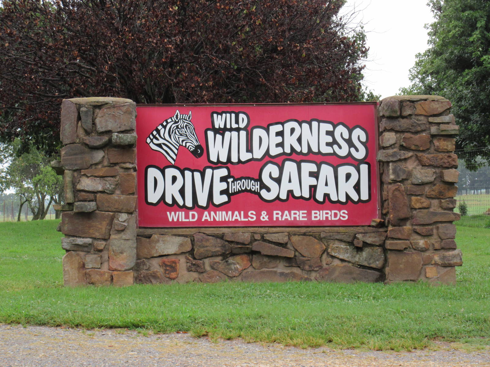 Wild Wilderness Drive Through Safari - Entrance Sign