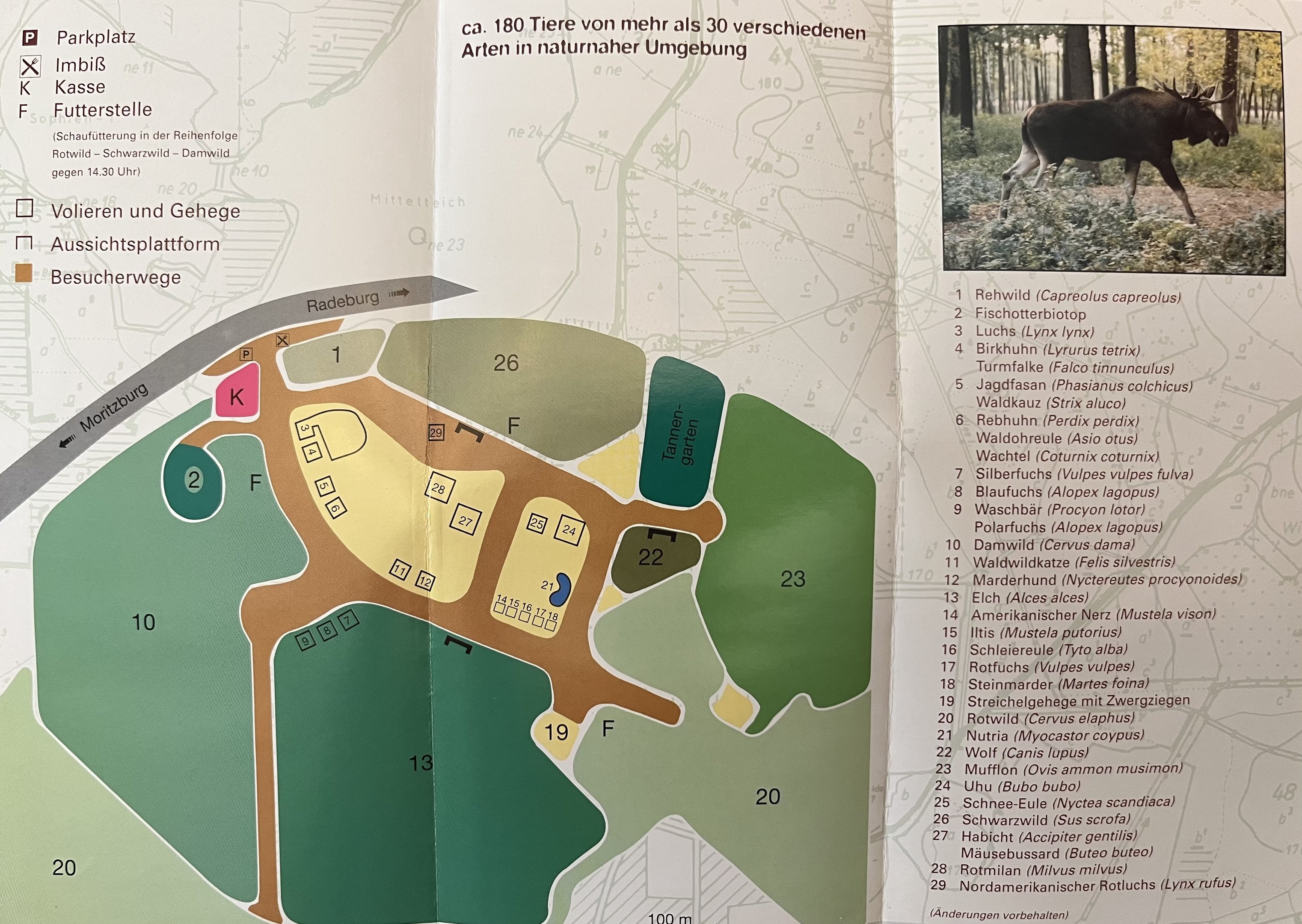 Wildgehege Moritzburg Map - 1996