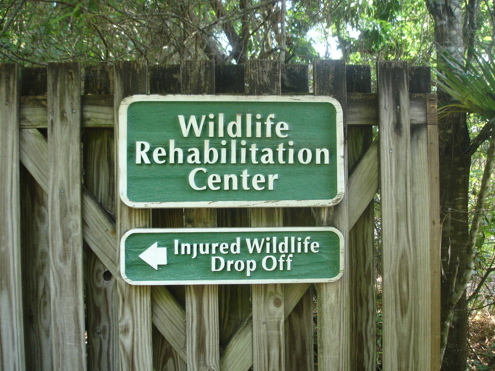 Wildlife Drop-off sign