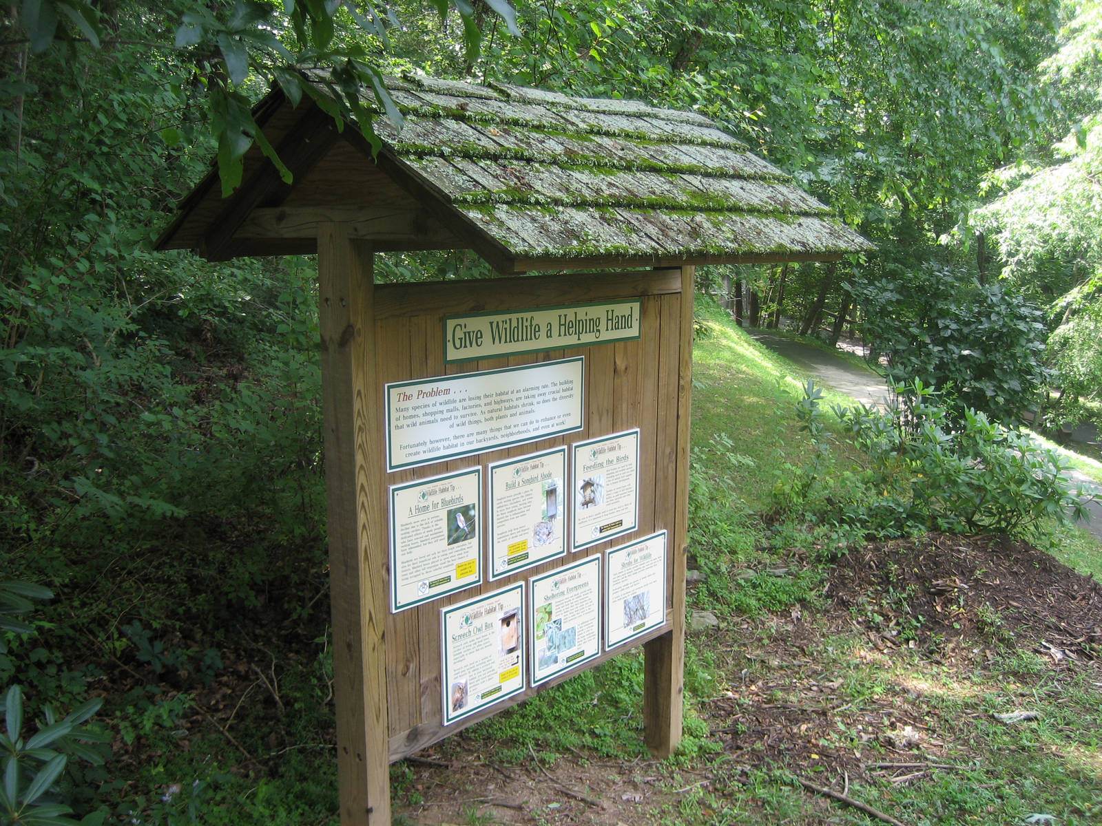 wildlife garden sign