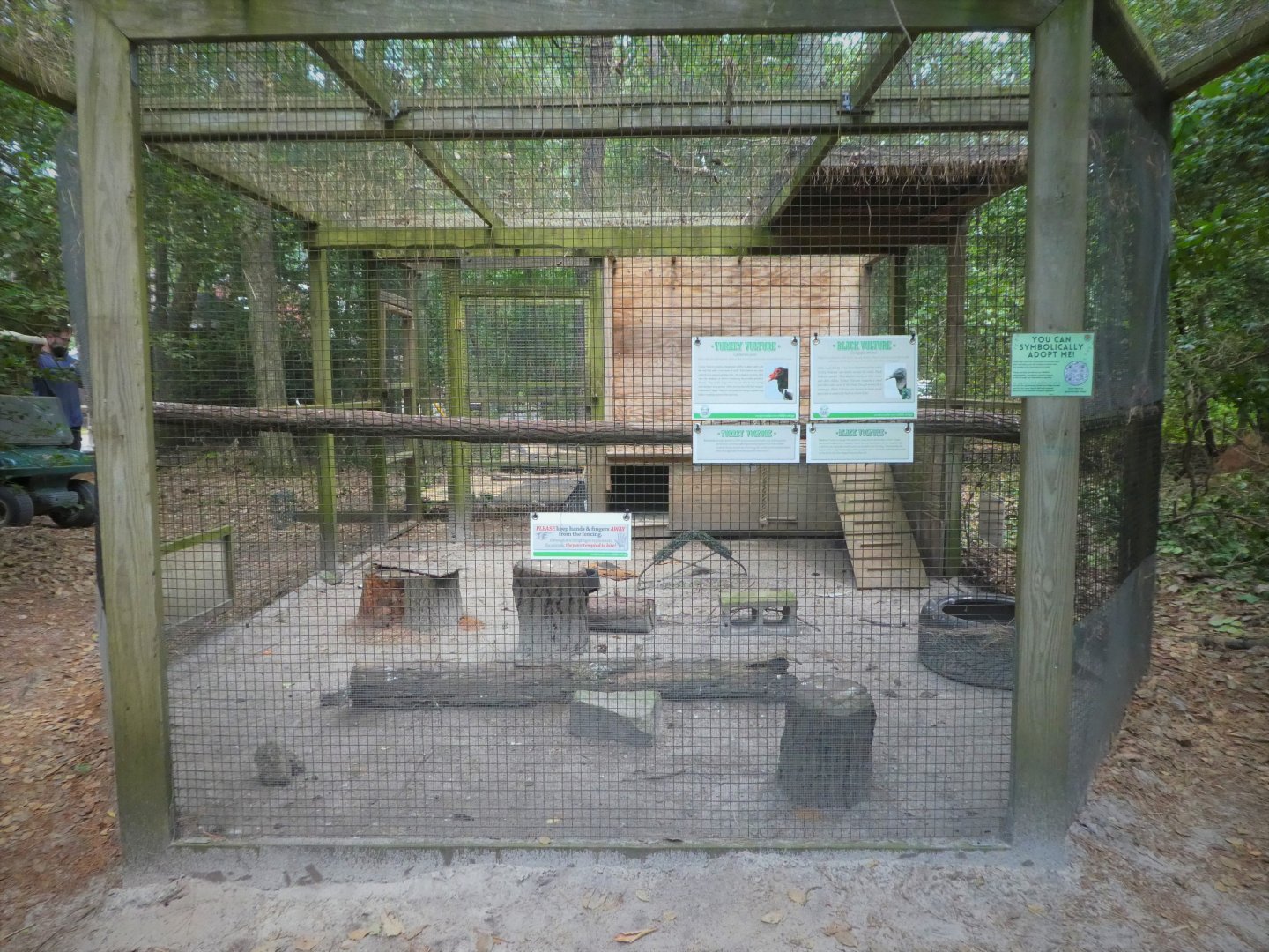 Wildlife Housing Area - North American Black Vulture and Turkey Vulture Exhibit