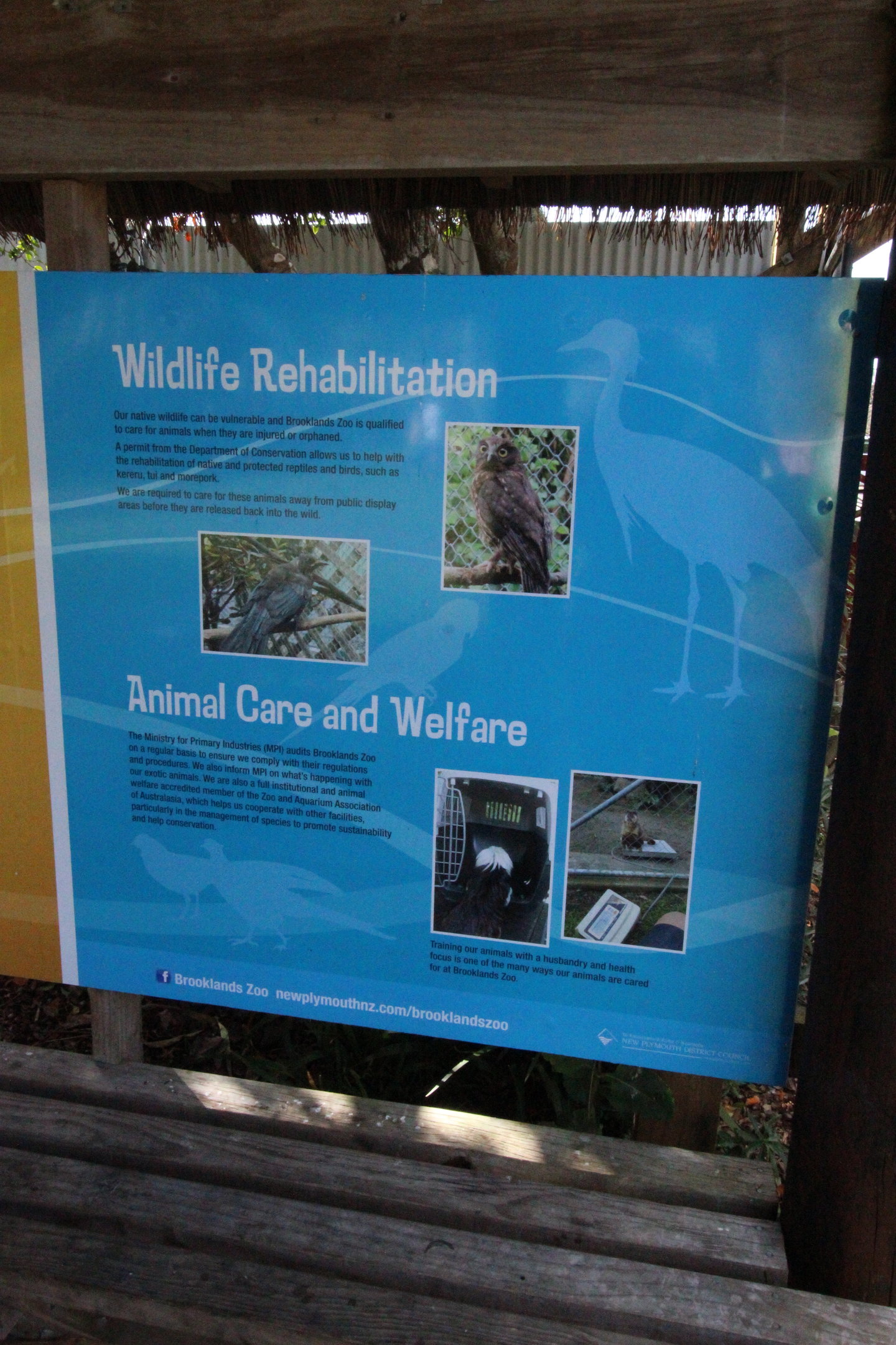Wildlife rehabilitation signage