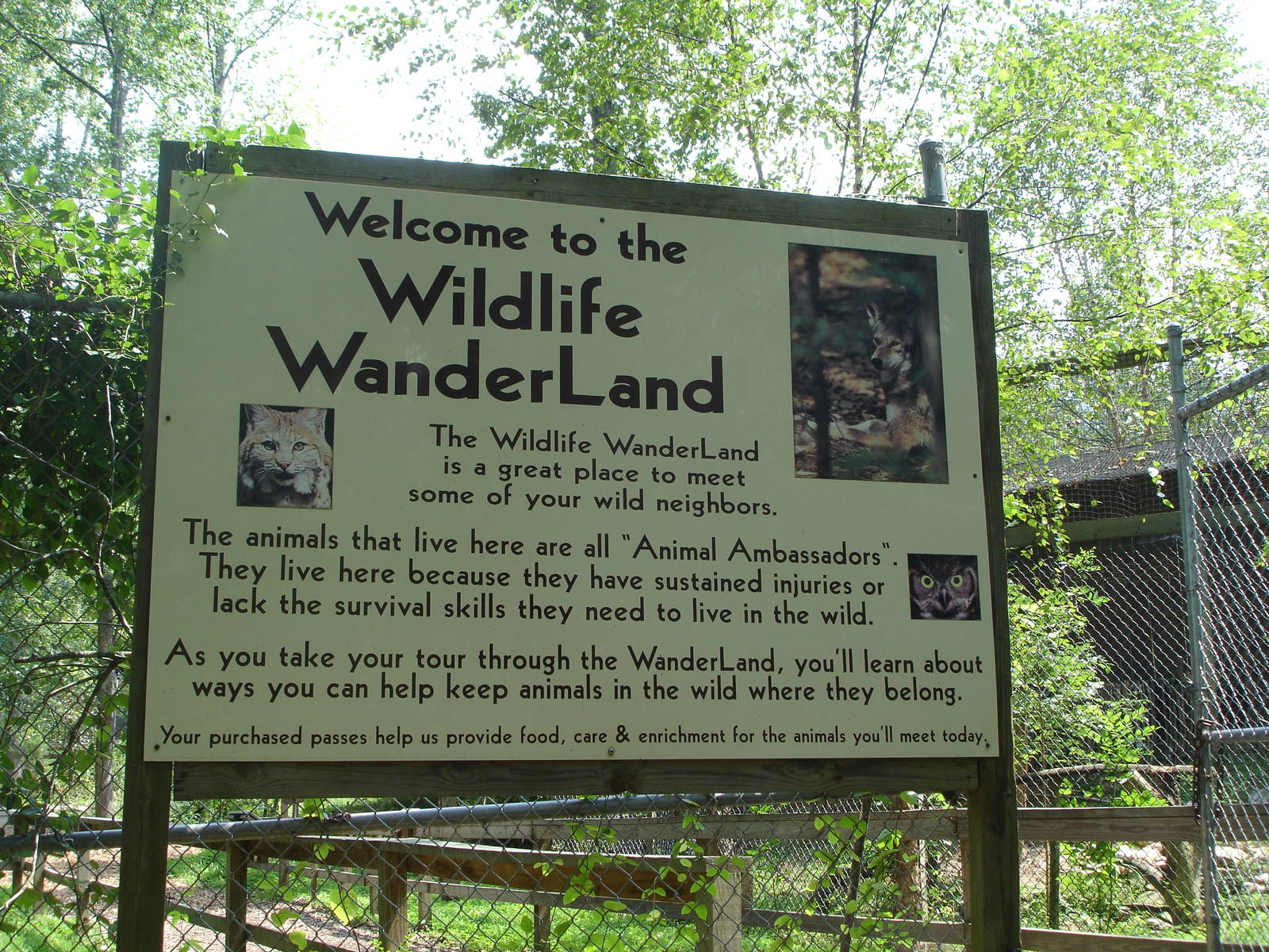 Wildlife WanderLand sign