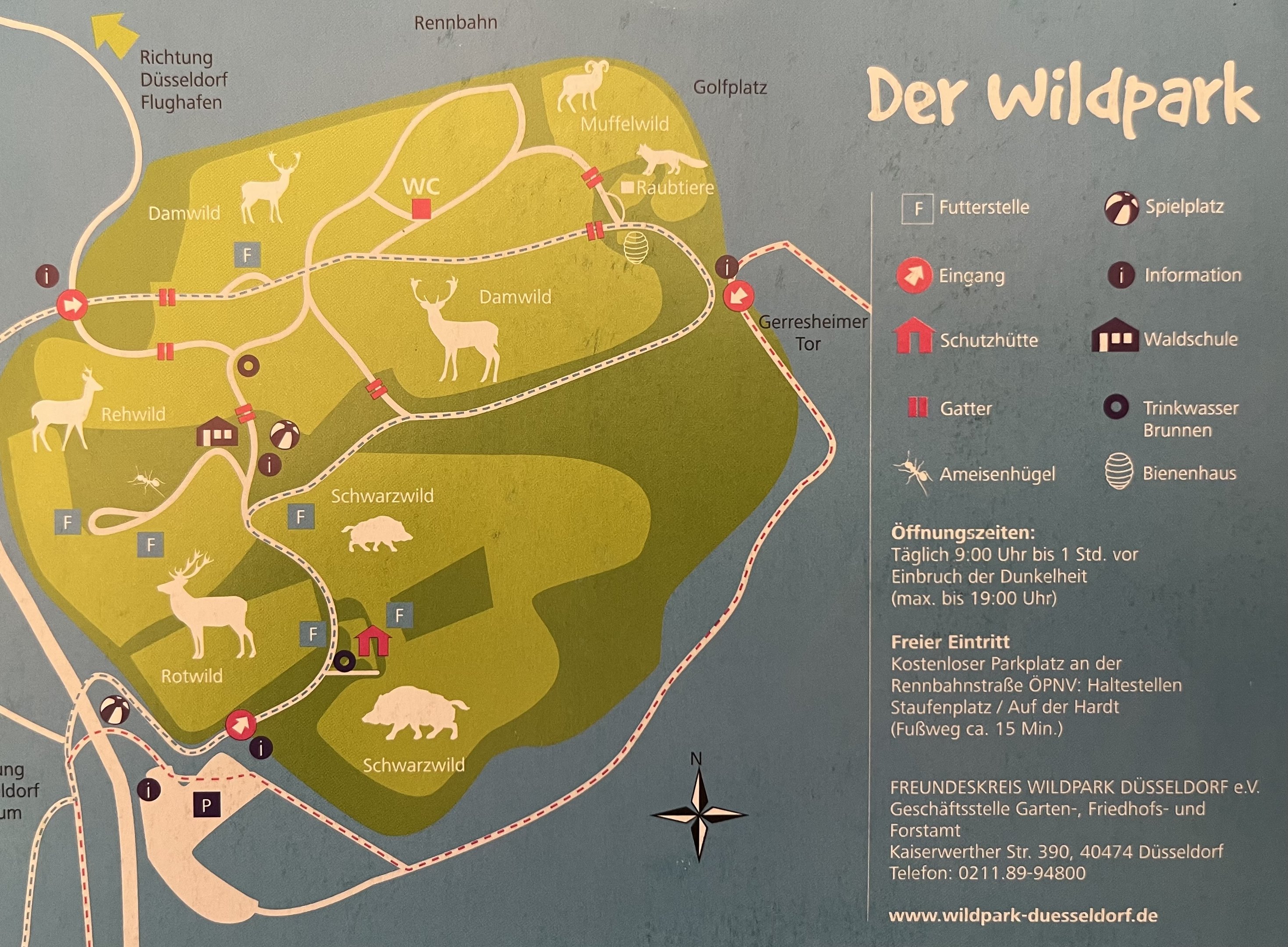 Wildpark Düsseldorf Map - undated