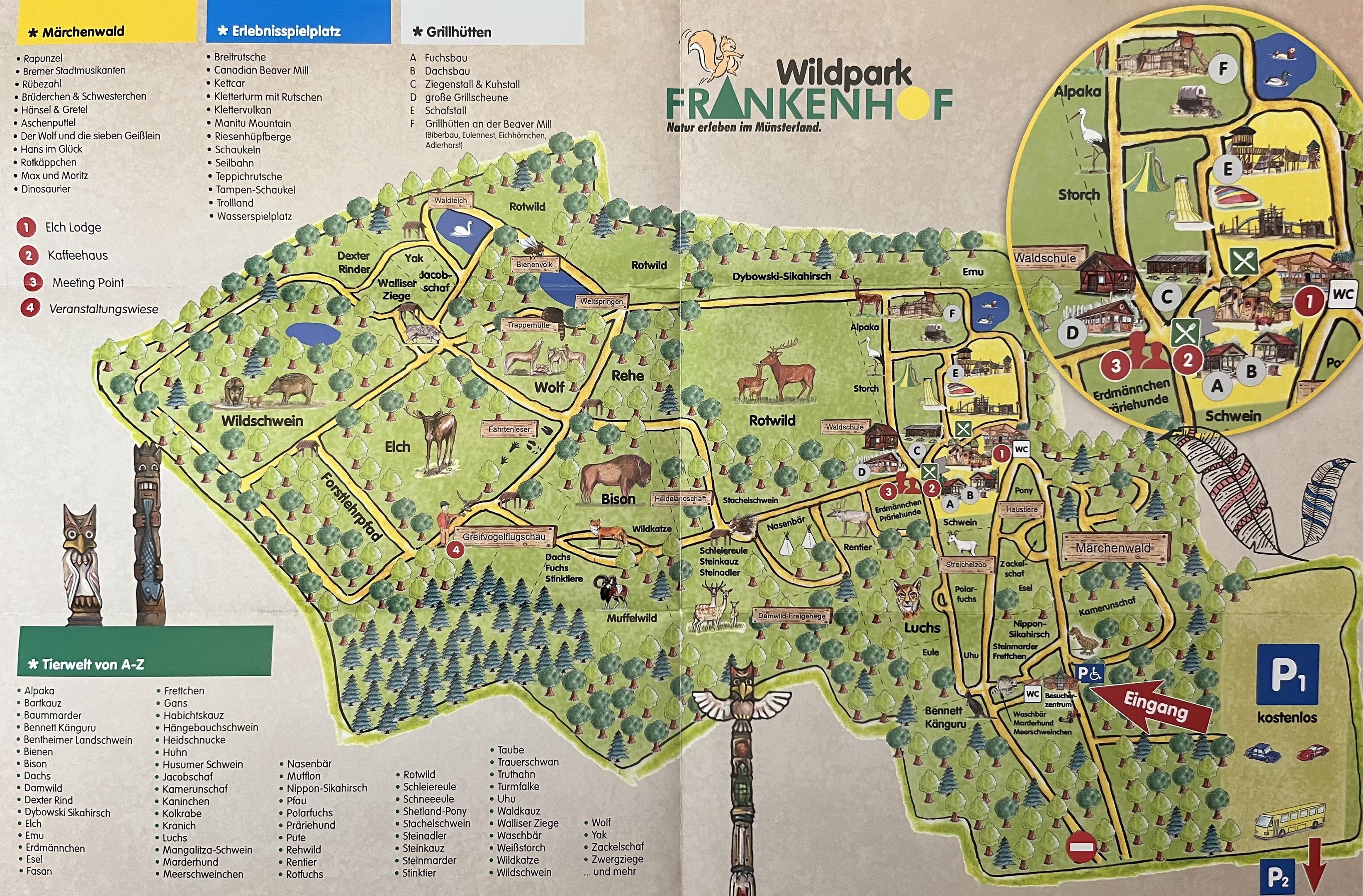 Wildpark Frankenhof Map - 2019