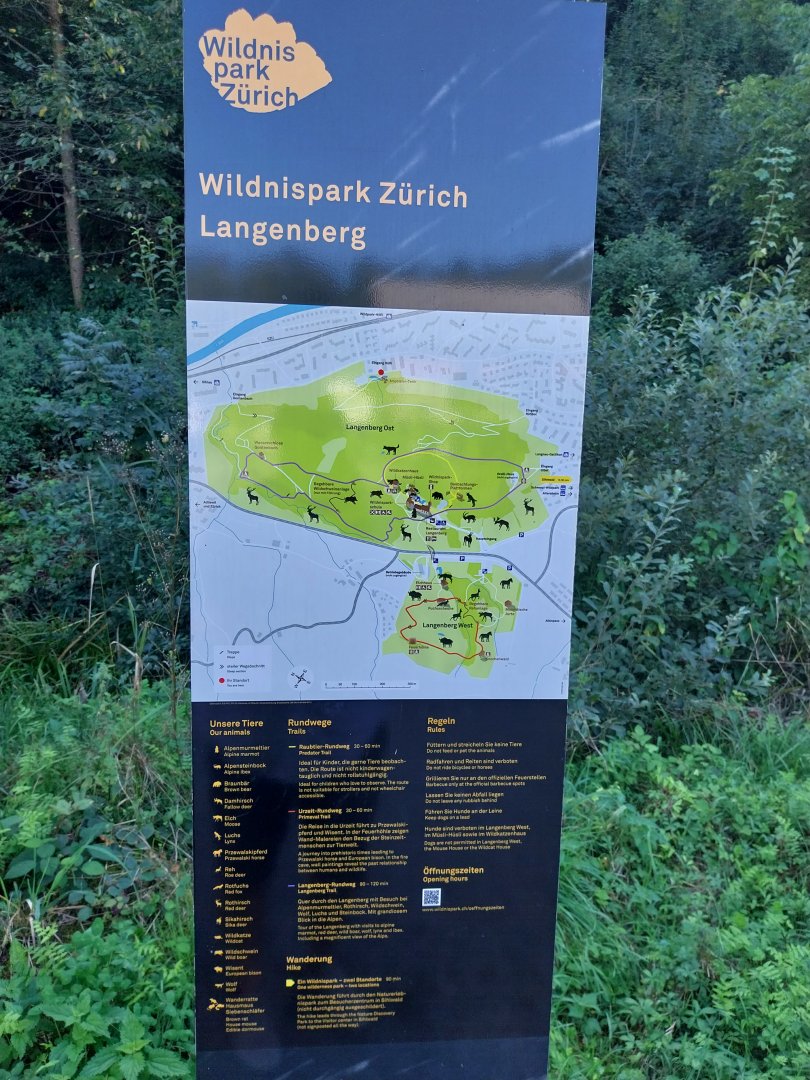 Wildpark Langenberg park map