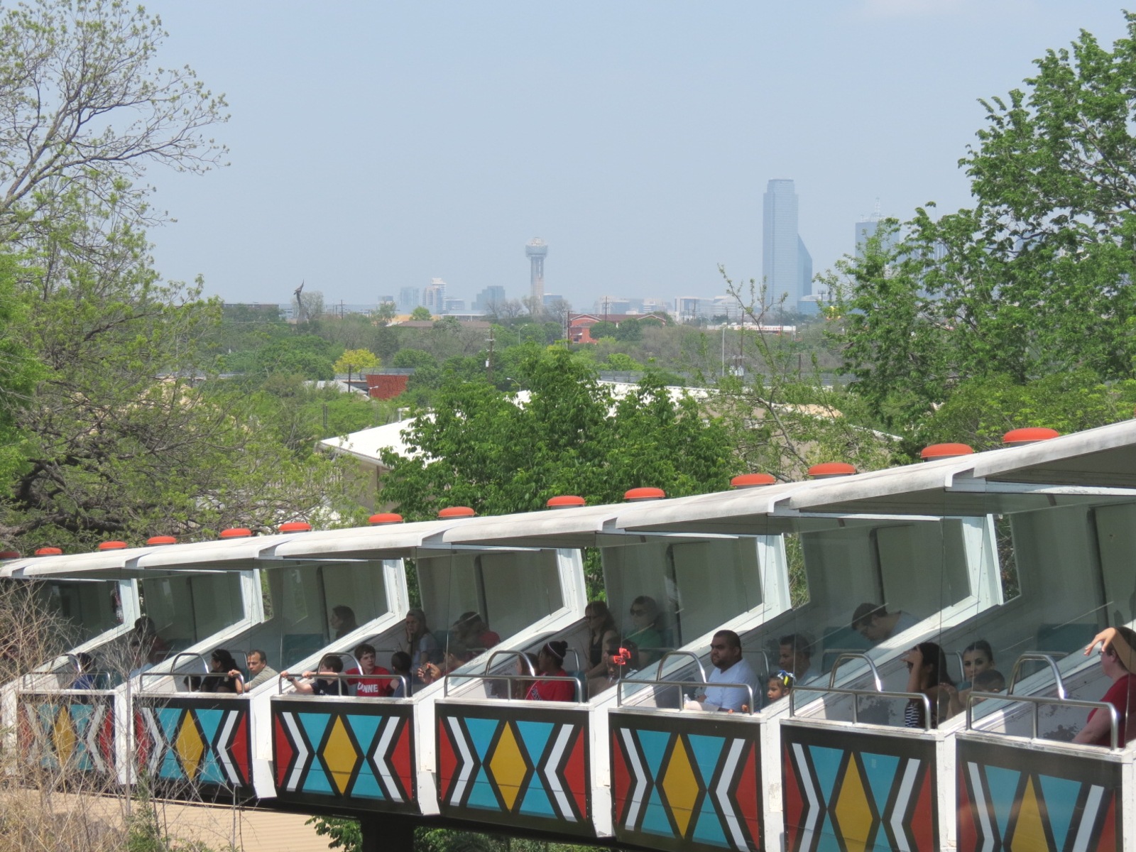 Wilds of Africa - Monorail Safari - View of Downtown Dallas
