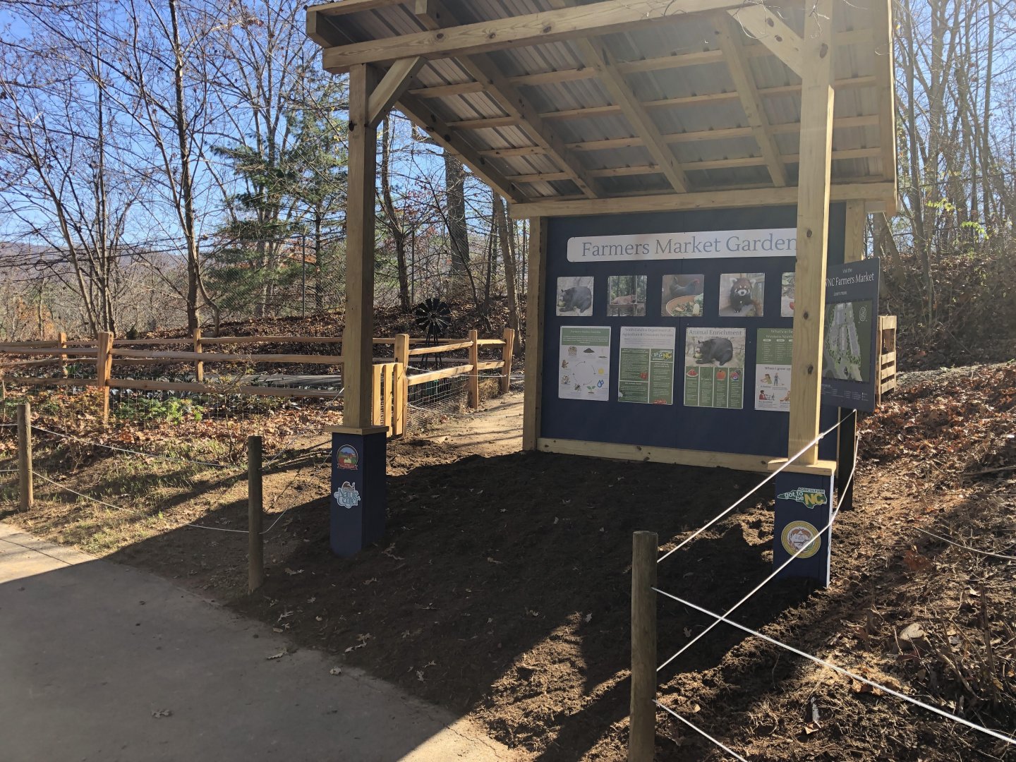 WNC Farmers Market animal enrichment garden