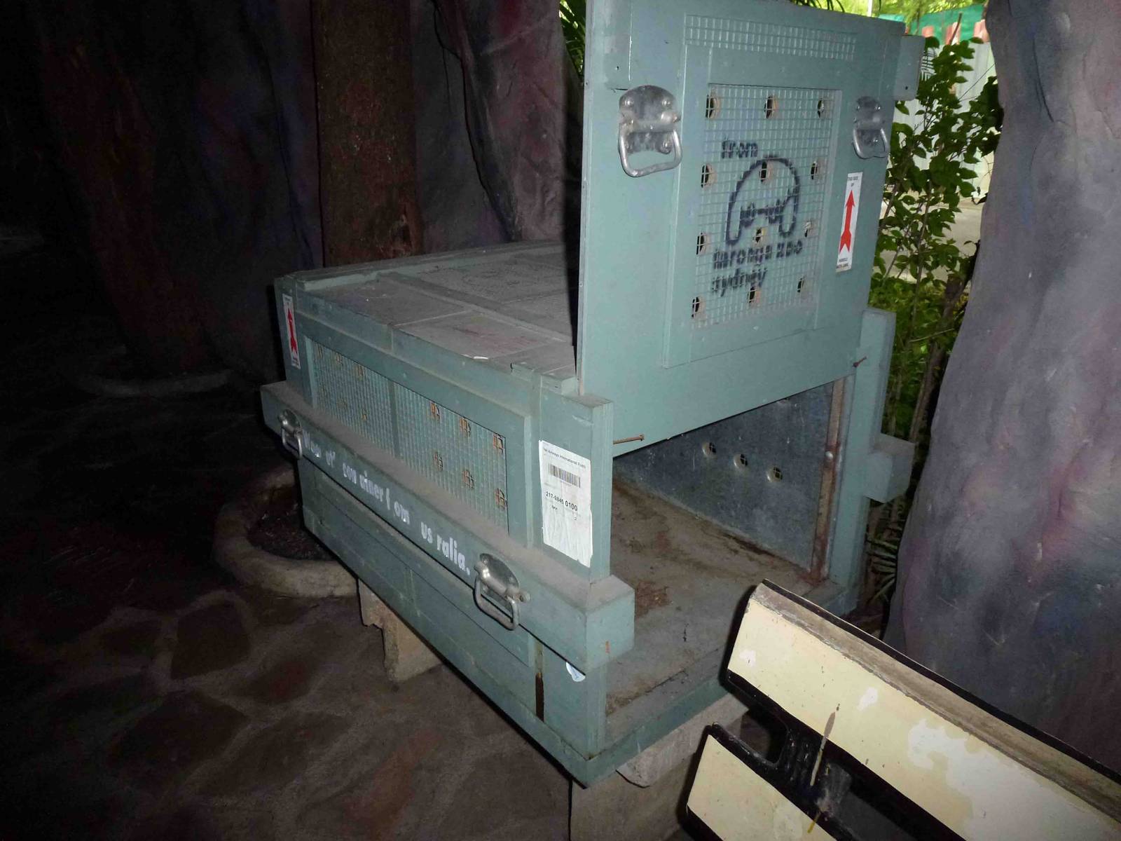 Wombat crate from Taronga, July 2013.