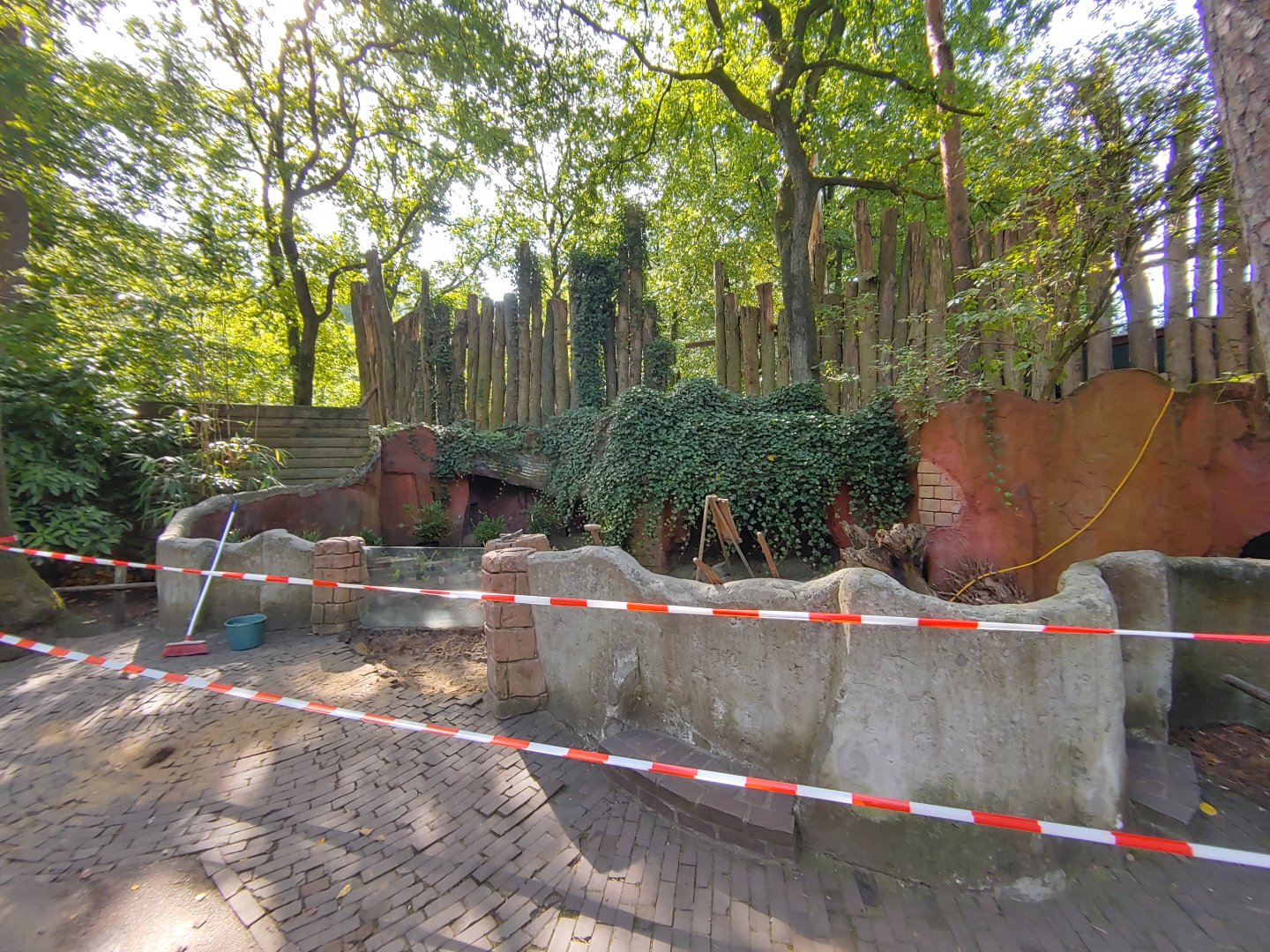 Work at the former coypu enclosure.