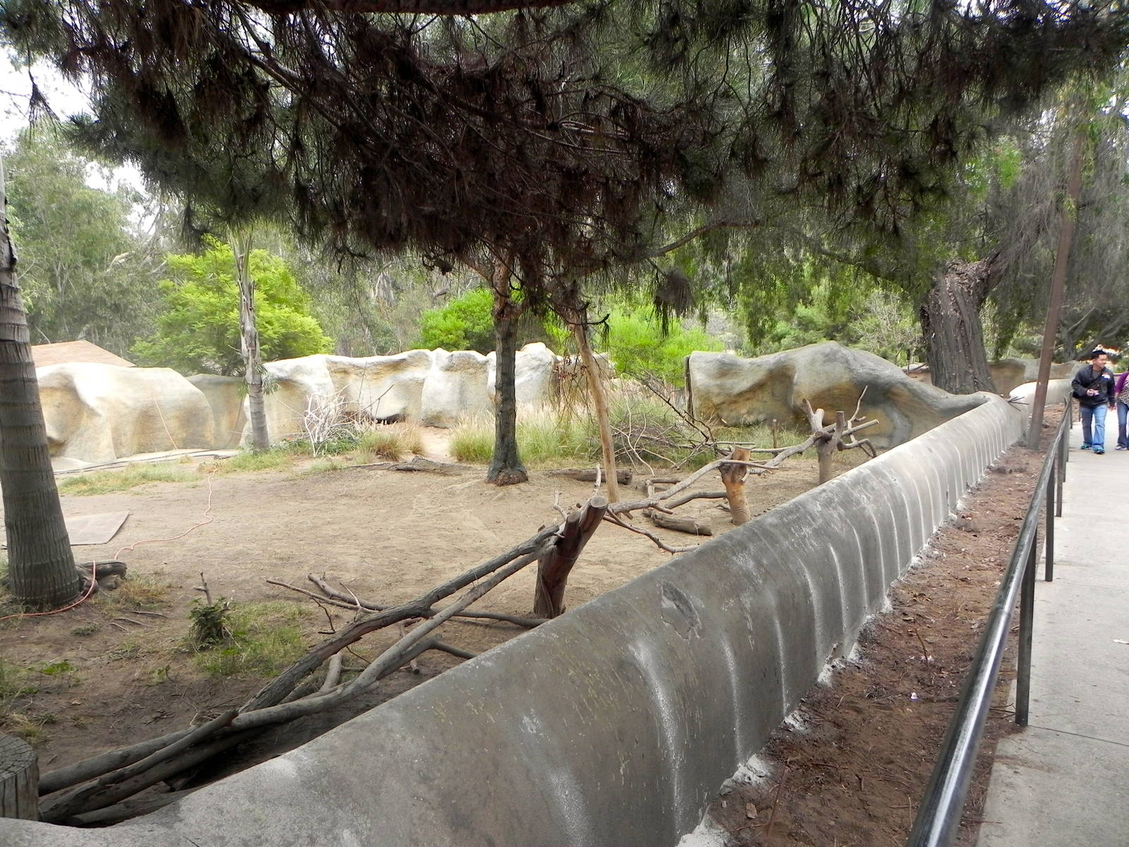 Work being done on the ungulate exhibits.