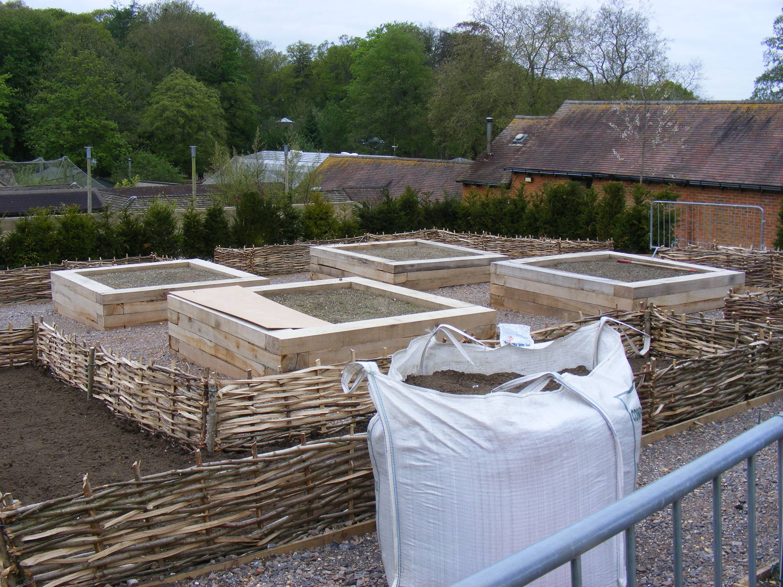 Work in progress in the new garden at Marwell Wildlife, 9 May 2010