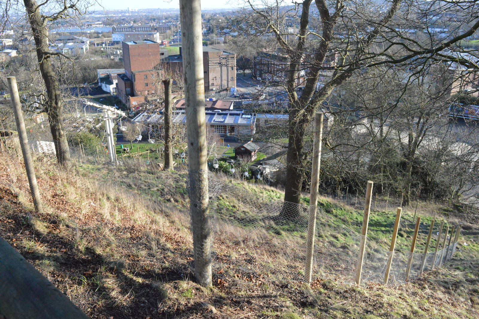 Work on new hillside enclosure