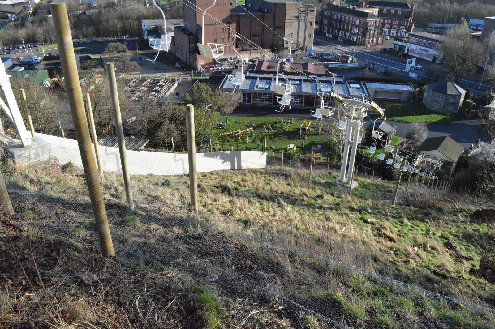 Work on new hillside enclosure