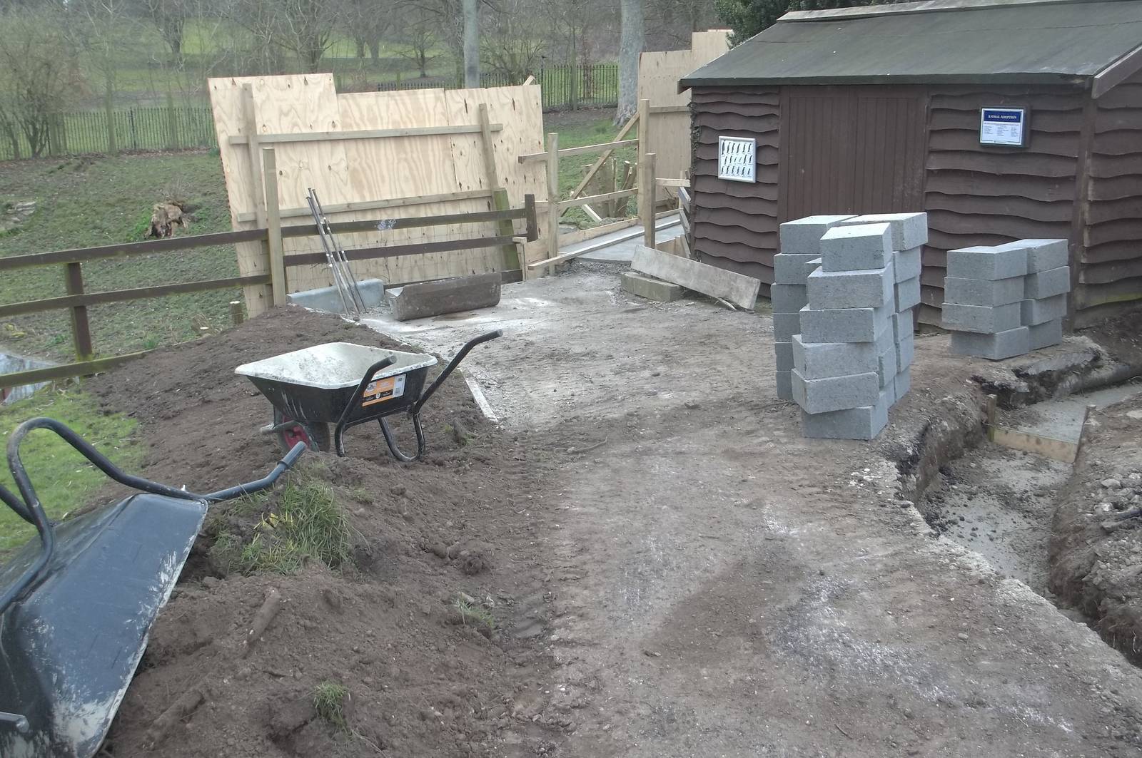 Work on Penguin exhibit extension, 20th March 2016