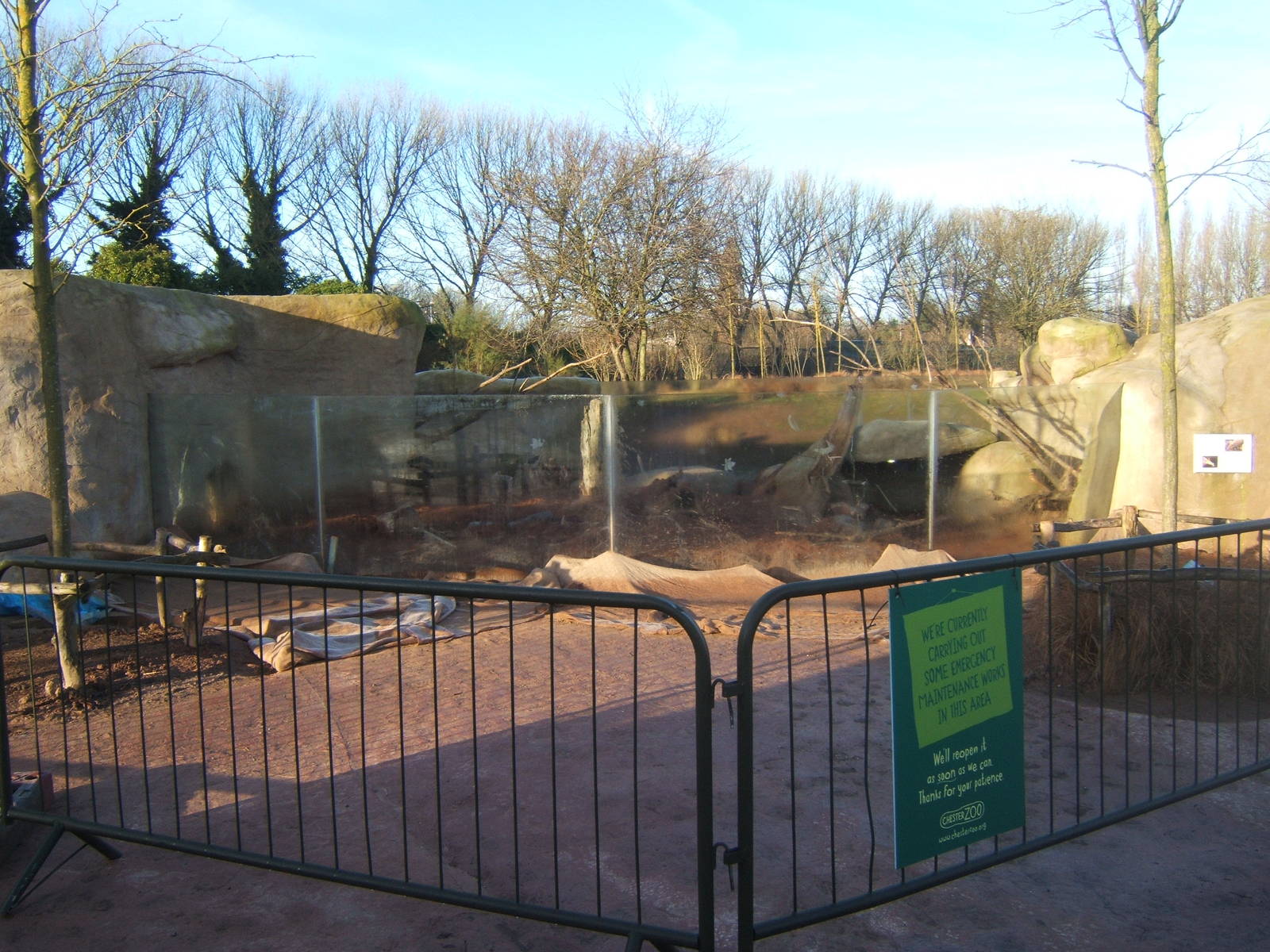 Work on the Aardvark enclosure