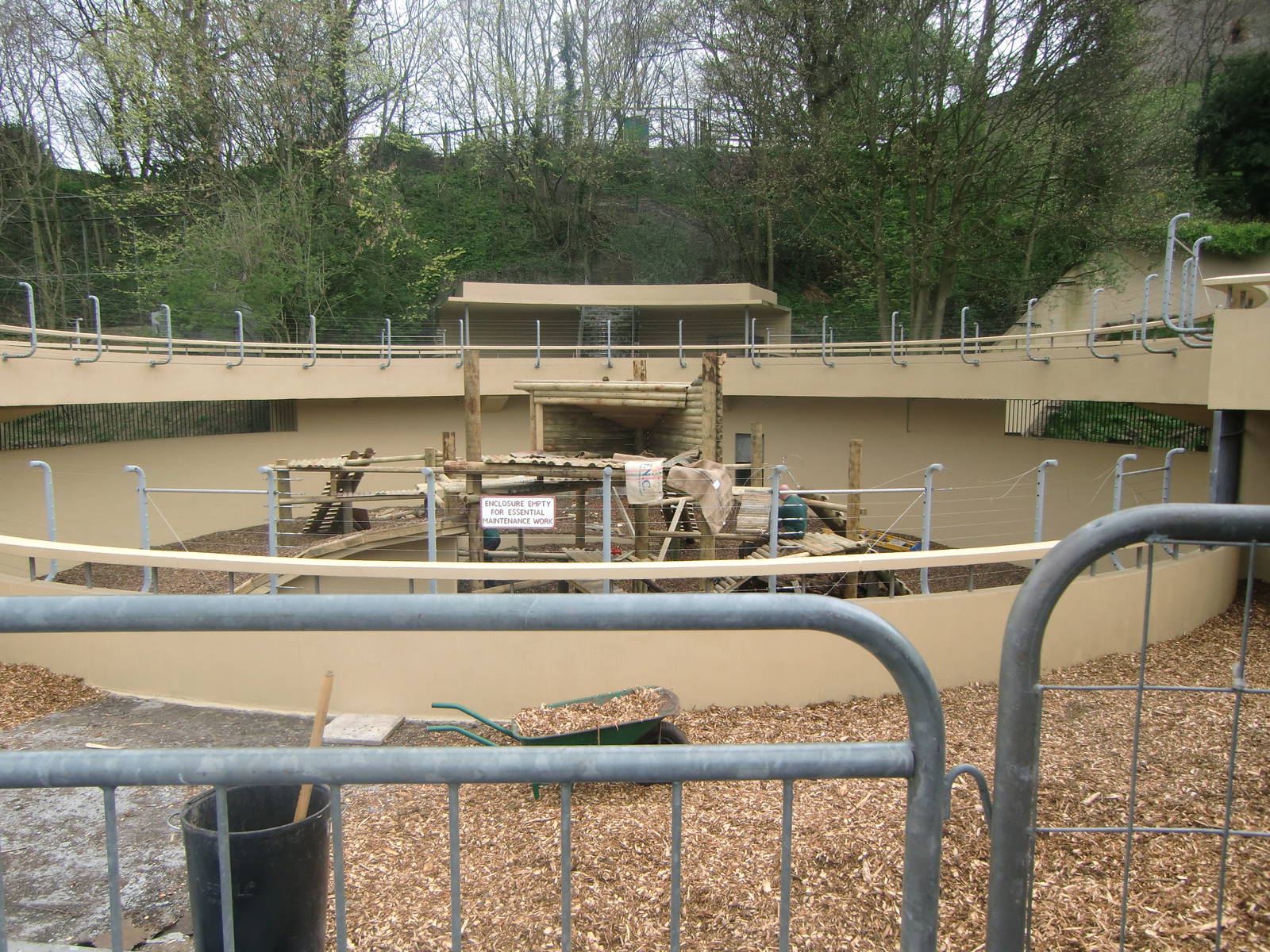 Work on the old Polar Bear Pit