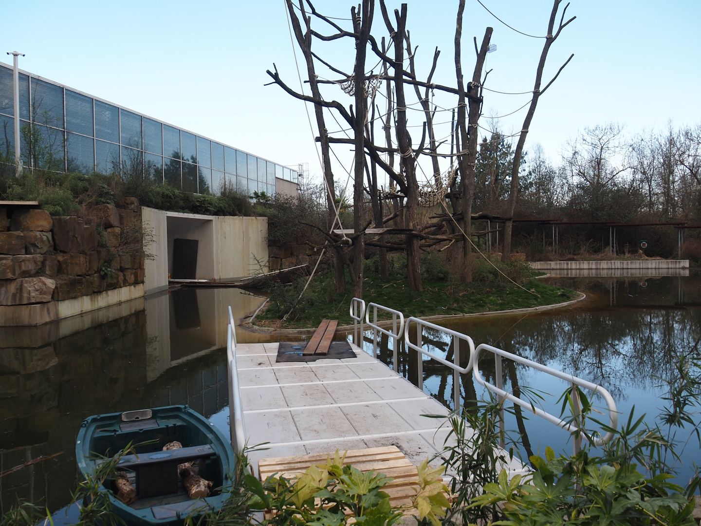 Working pontoon next to one of the Sumatran orangutan islands, 2025-03-23