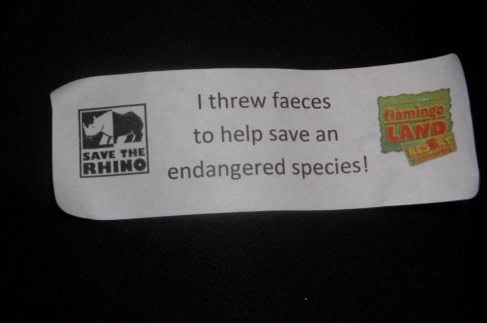 World Rhino Day event sticker, 24th September 2016