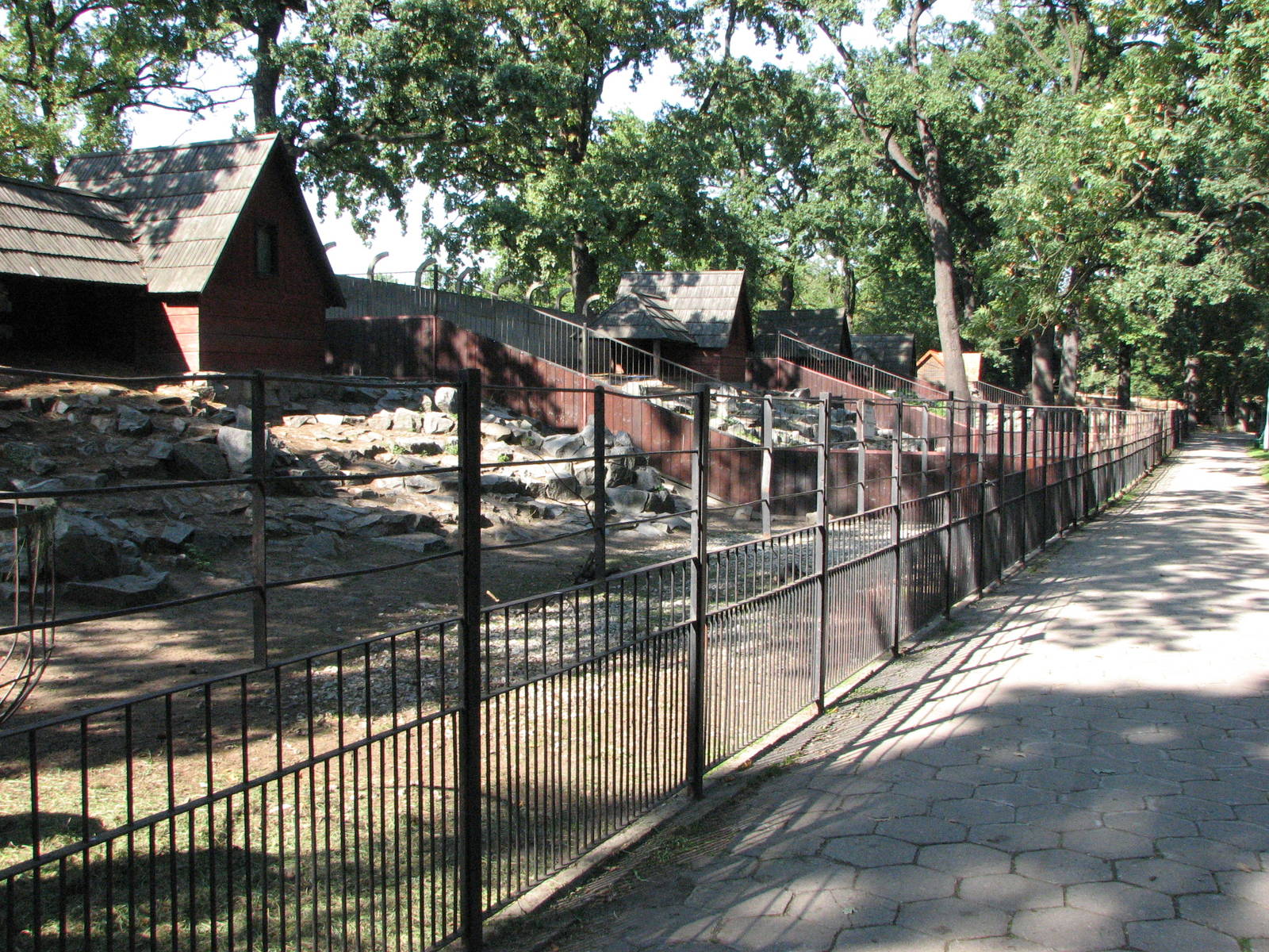 Wroclaw Zoo 2008 - Line of goat exhibits