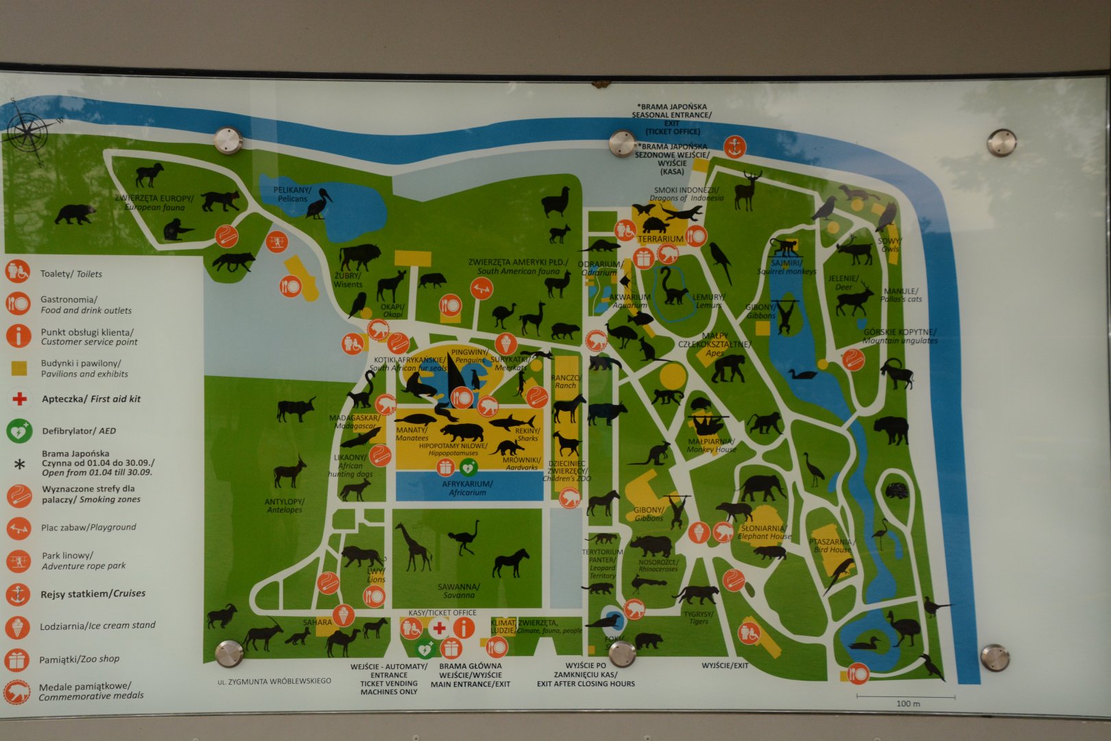Wroclaw zoo map