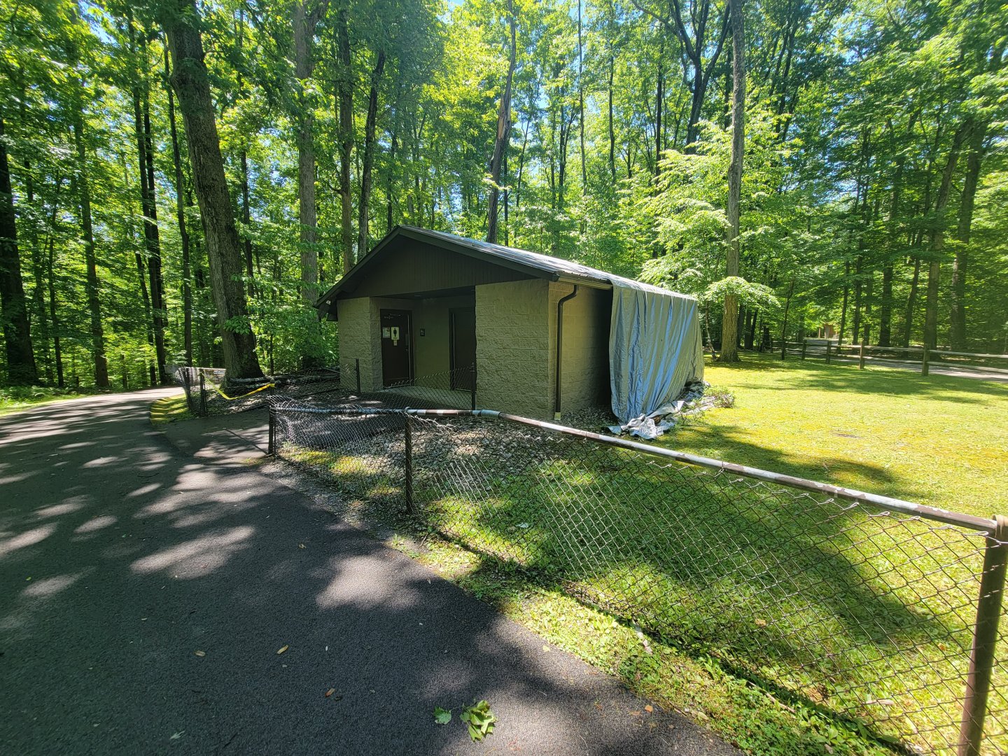 WVSWC - Bathrooms with collapsed roof
