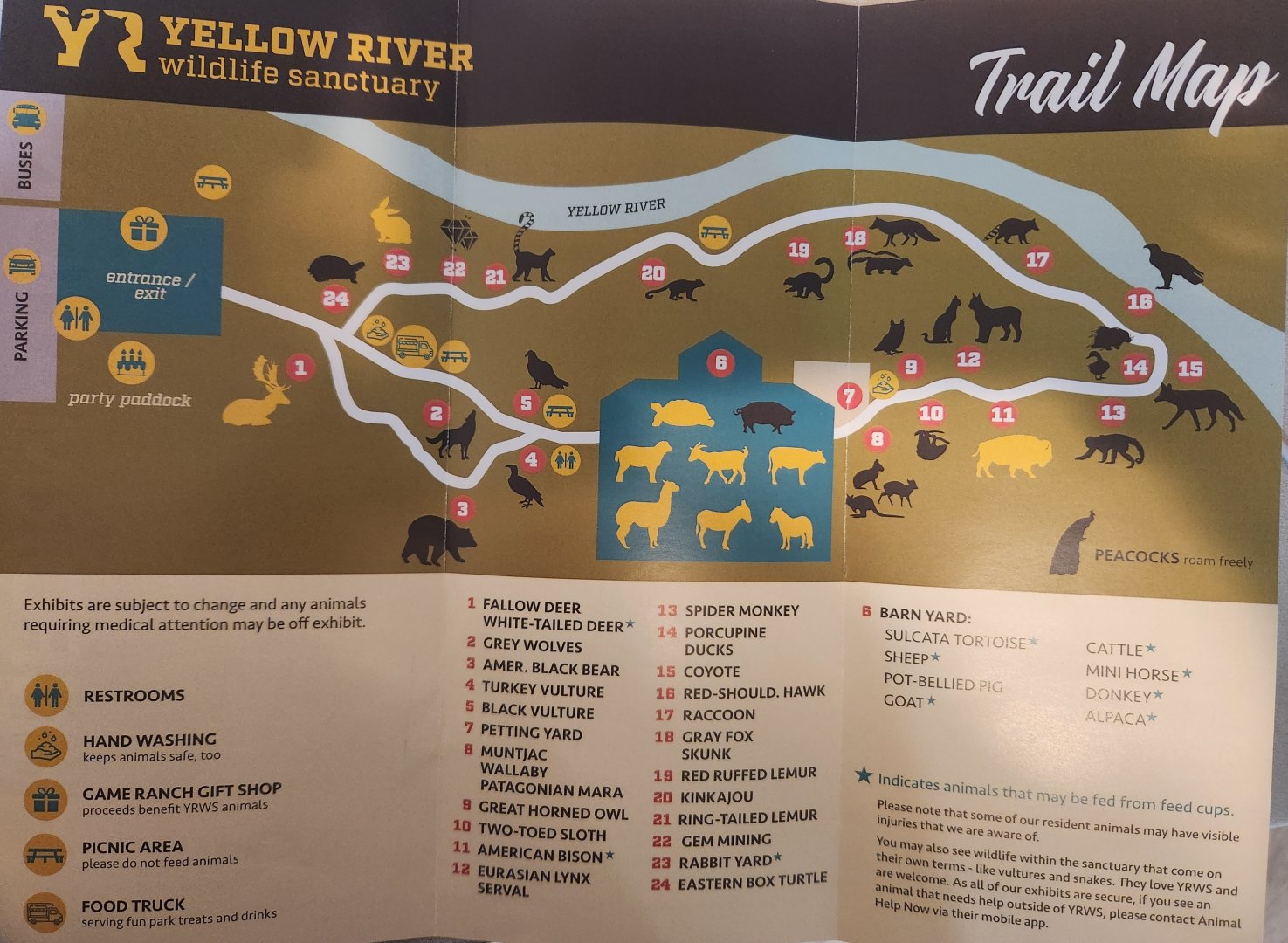 Yellow River Wildlife Sanctuary - Map