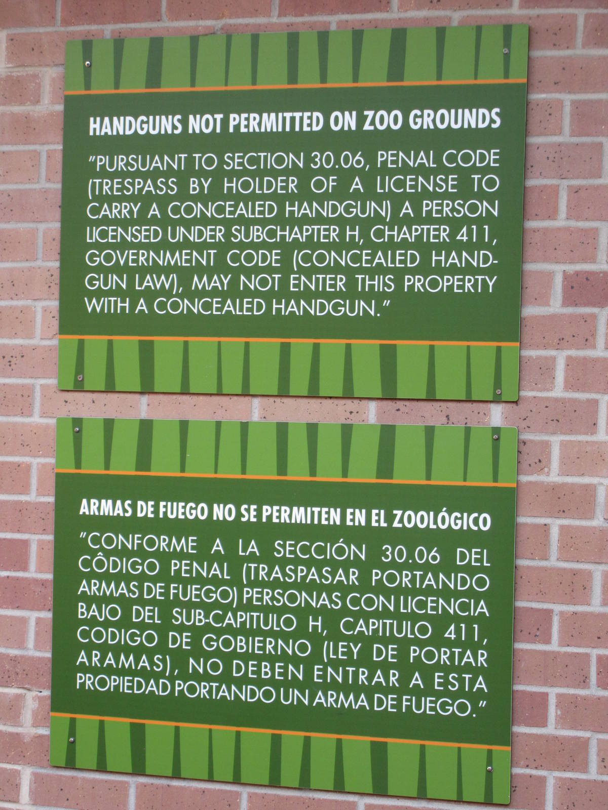 You would never see this in Canada!! - huge sign by the entrance gate