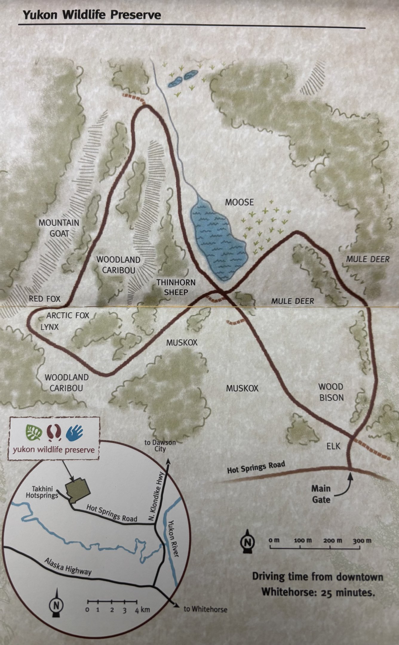 Yukon Wildlife Preserve Map