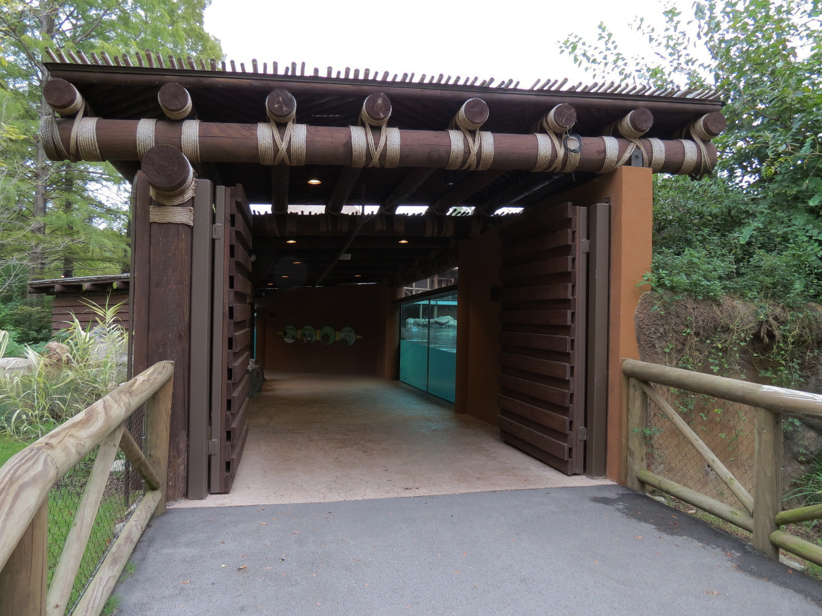 Zambezi River Hippo Camp - Hippopotamus Exhibit Viewing Area
