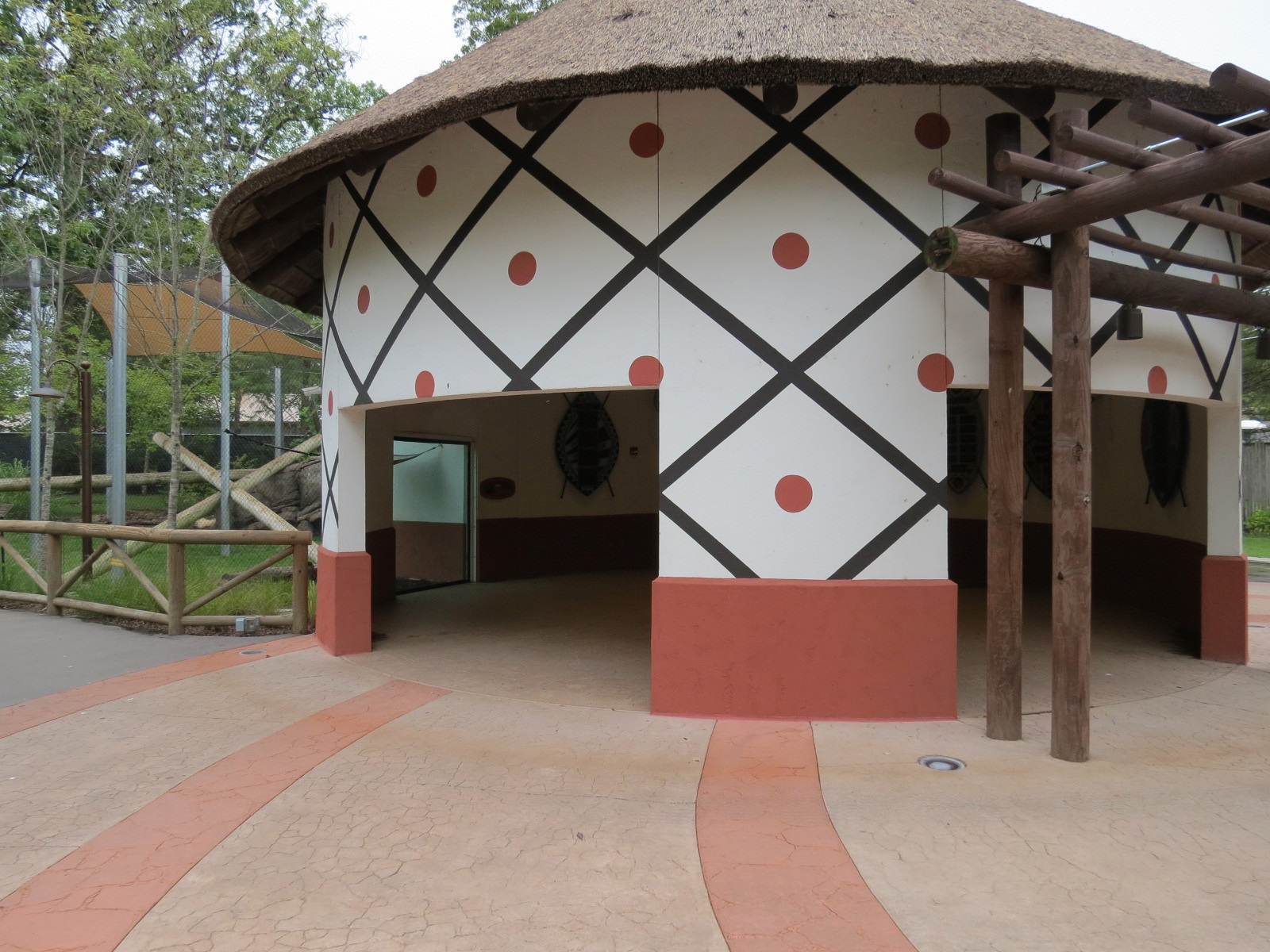 Zambezi River Hippo Camp - Mandrill Exhibit Viewing Shelter