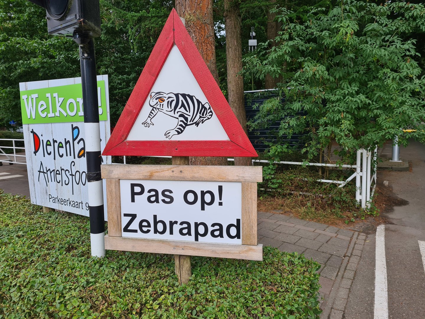 "Zebra toad" pun sign