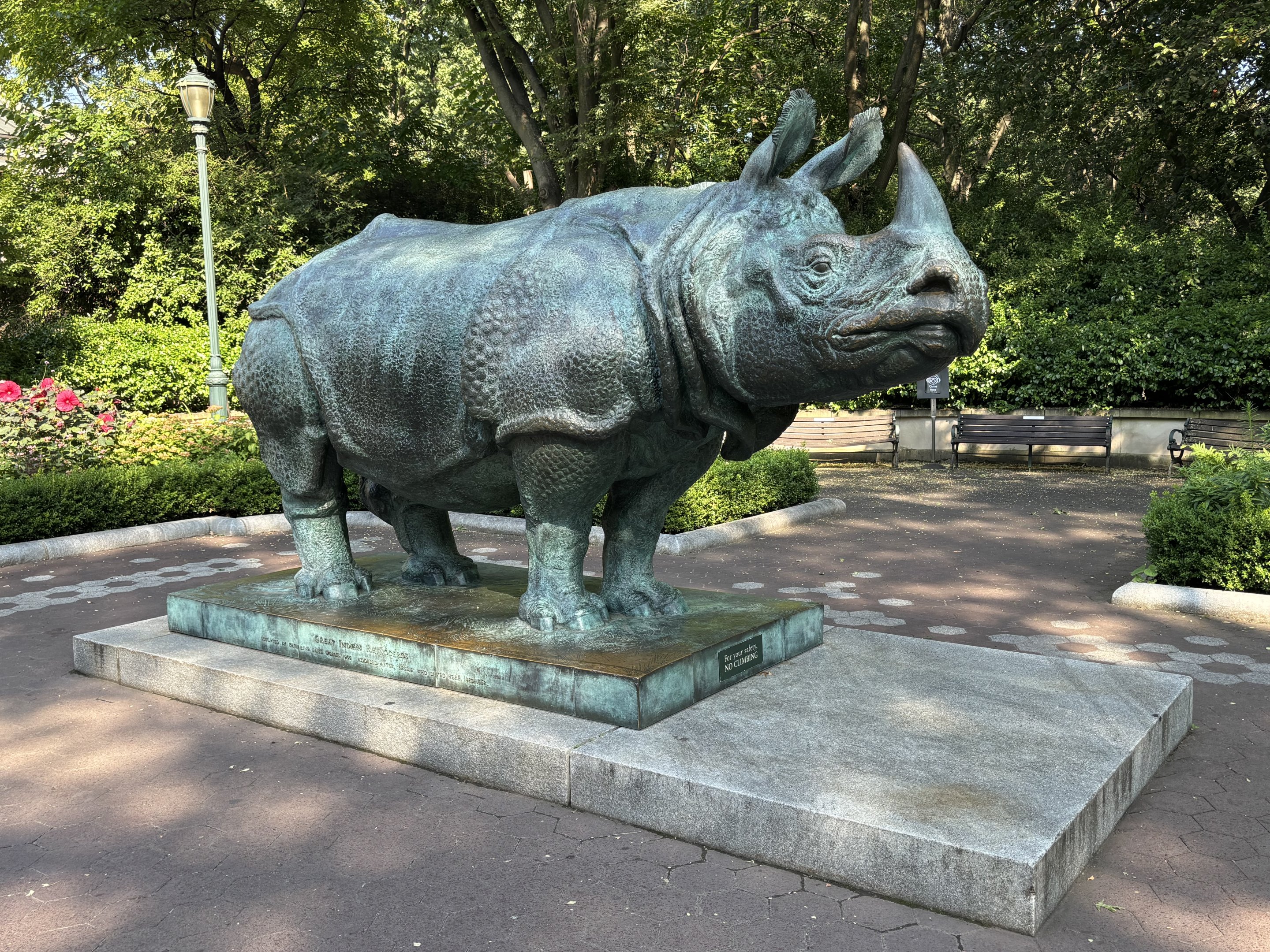 Zoo Center - Indian Rhino Statue