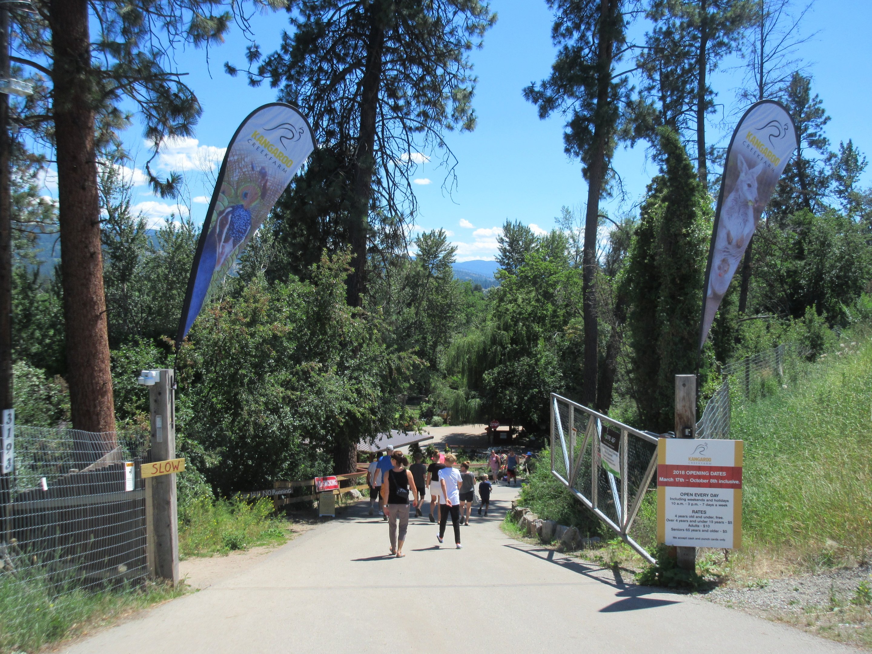 Zoo Entrance - a steep walkway