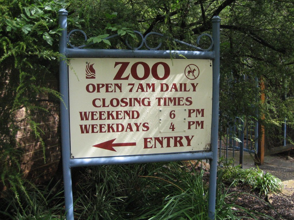 Zoo Entry Sign