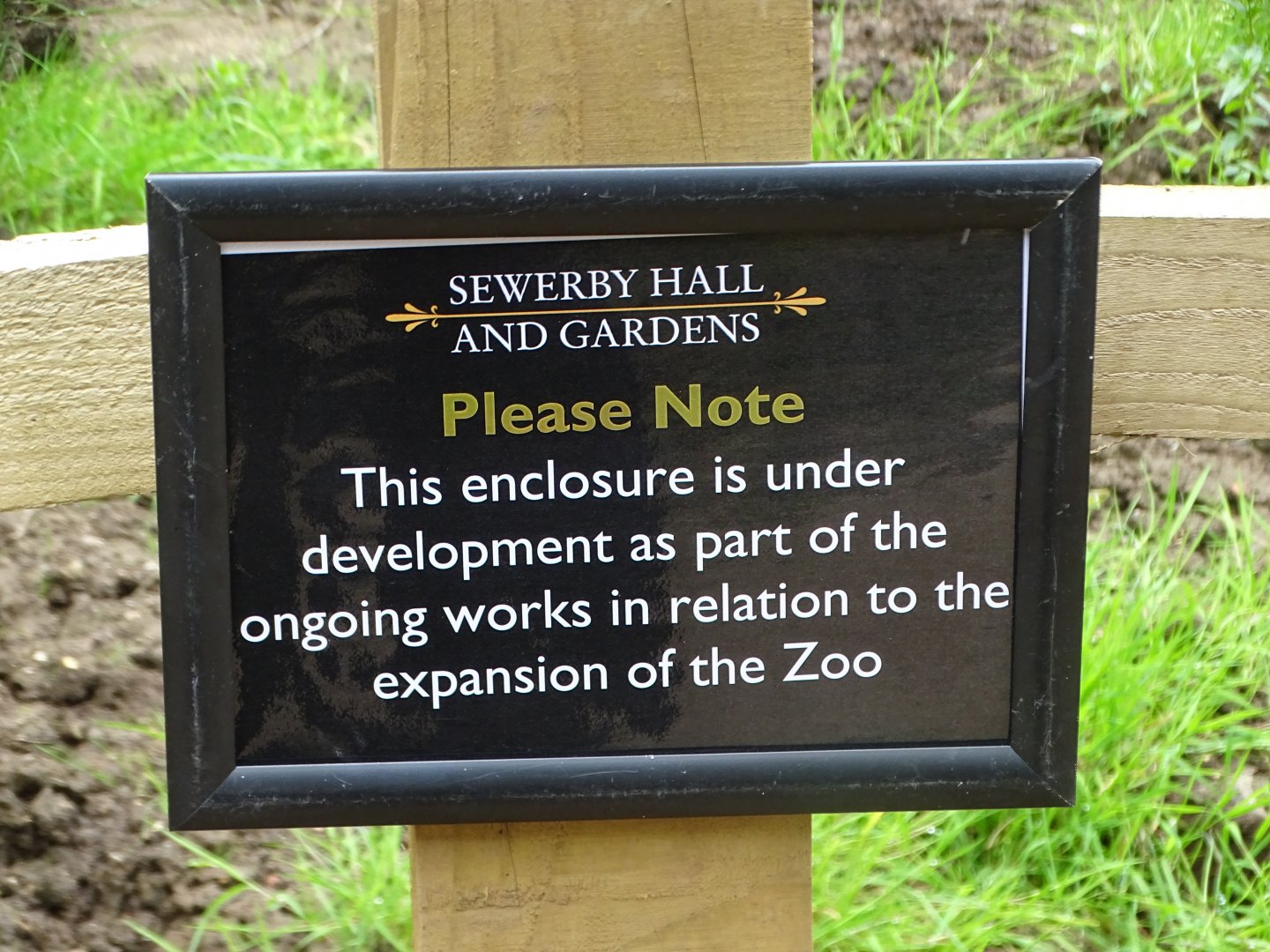 Zoo extension signage, 16th July 2024