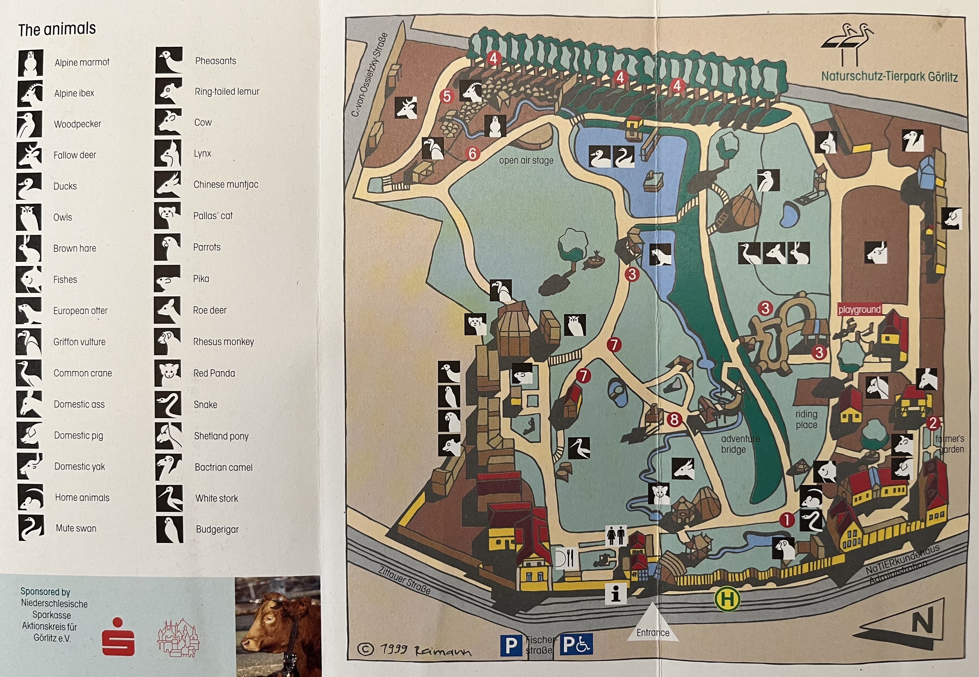 Zoo Gorlitz Map - 1999