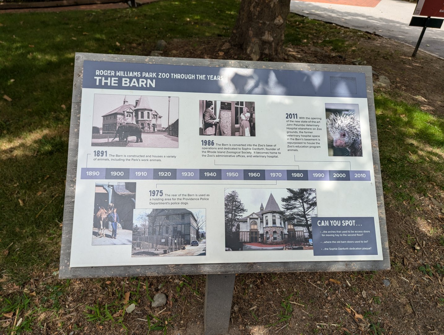 Zoo History Sign - The Barn