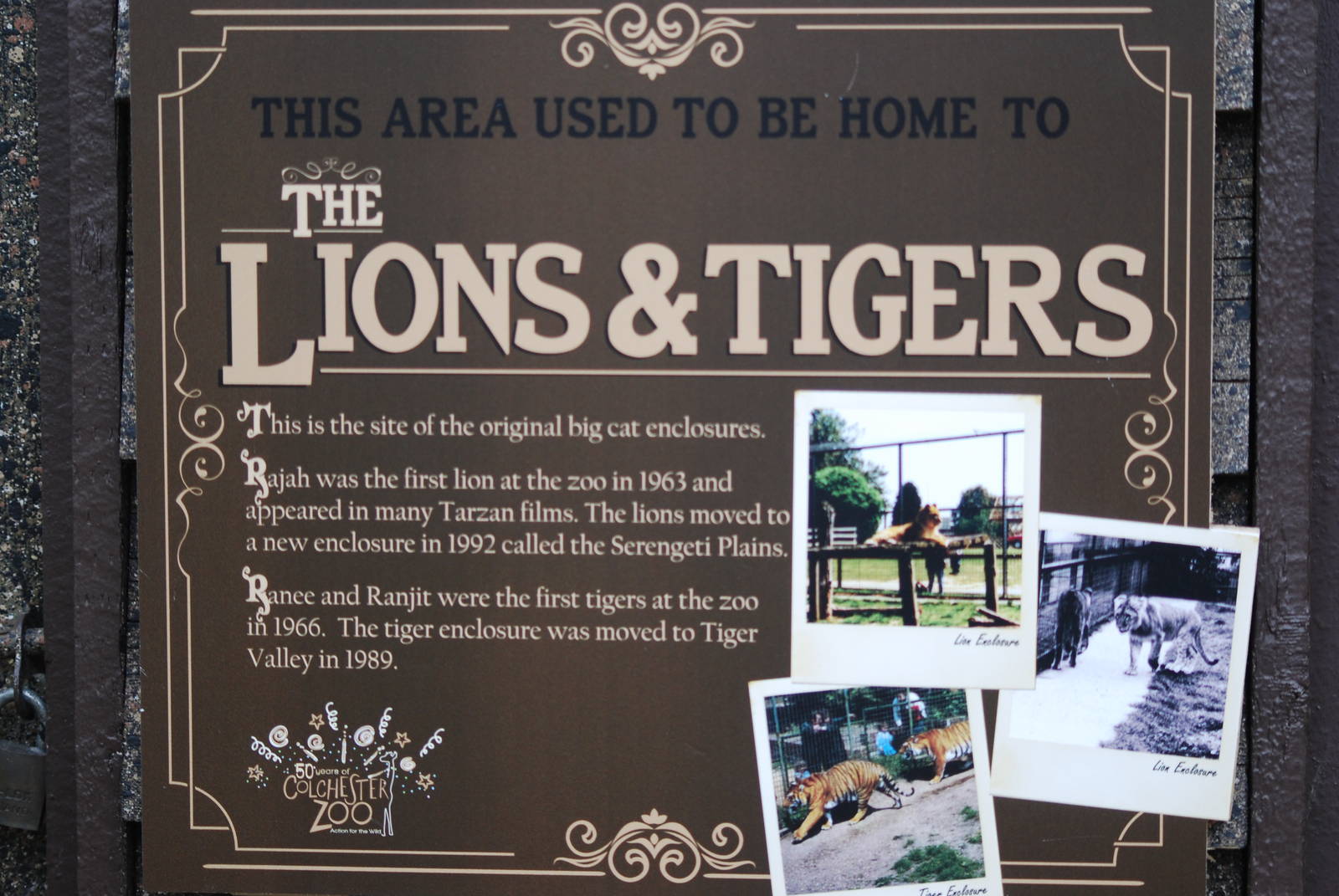 Zoo history sign