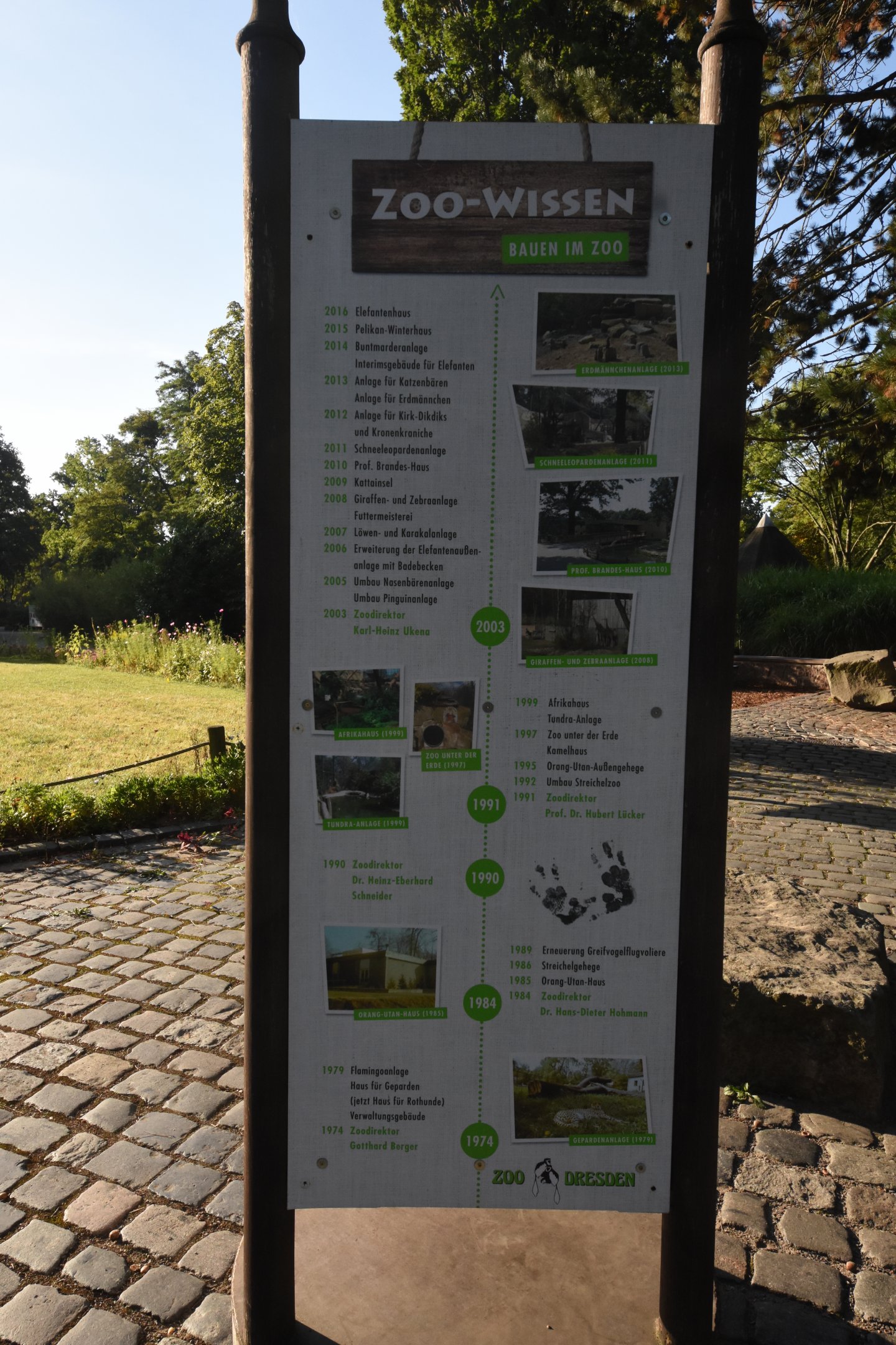 Zoo history sign