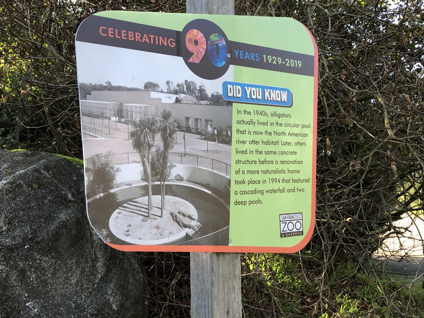 Zoo history signage