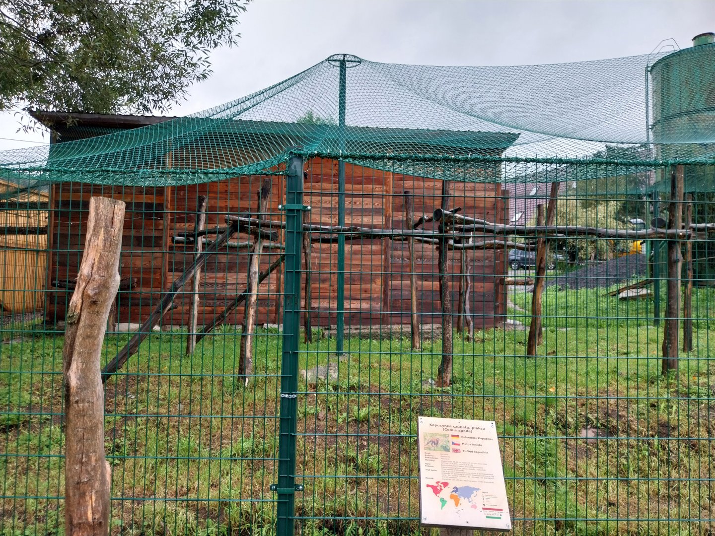 Zoo Łączna - Bearded capuchin enclosure