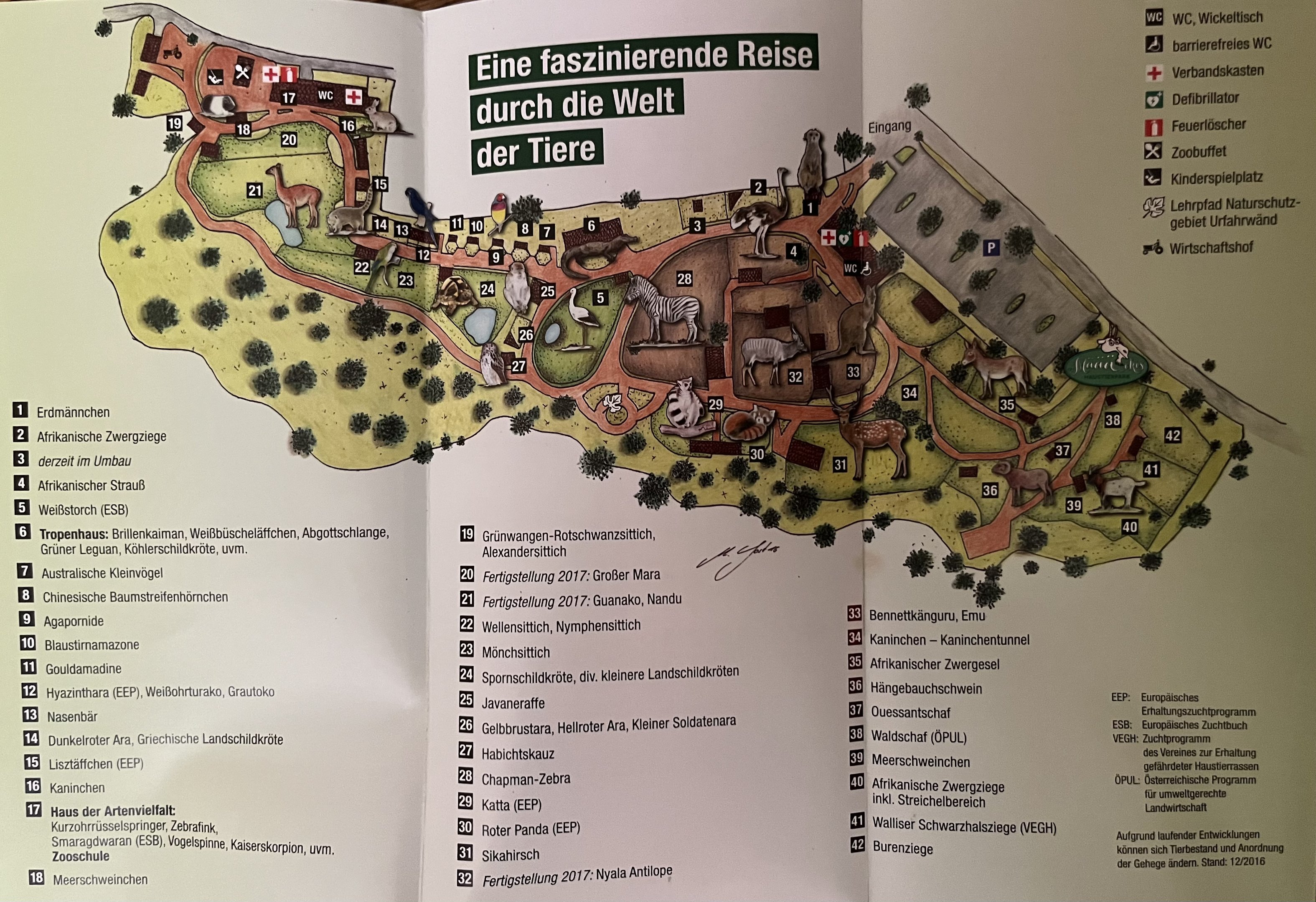 Zoo Linz Map - 2017