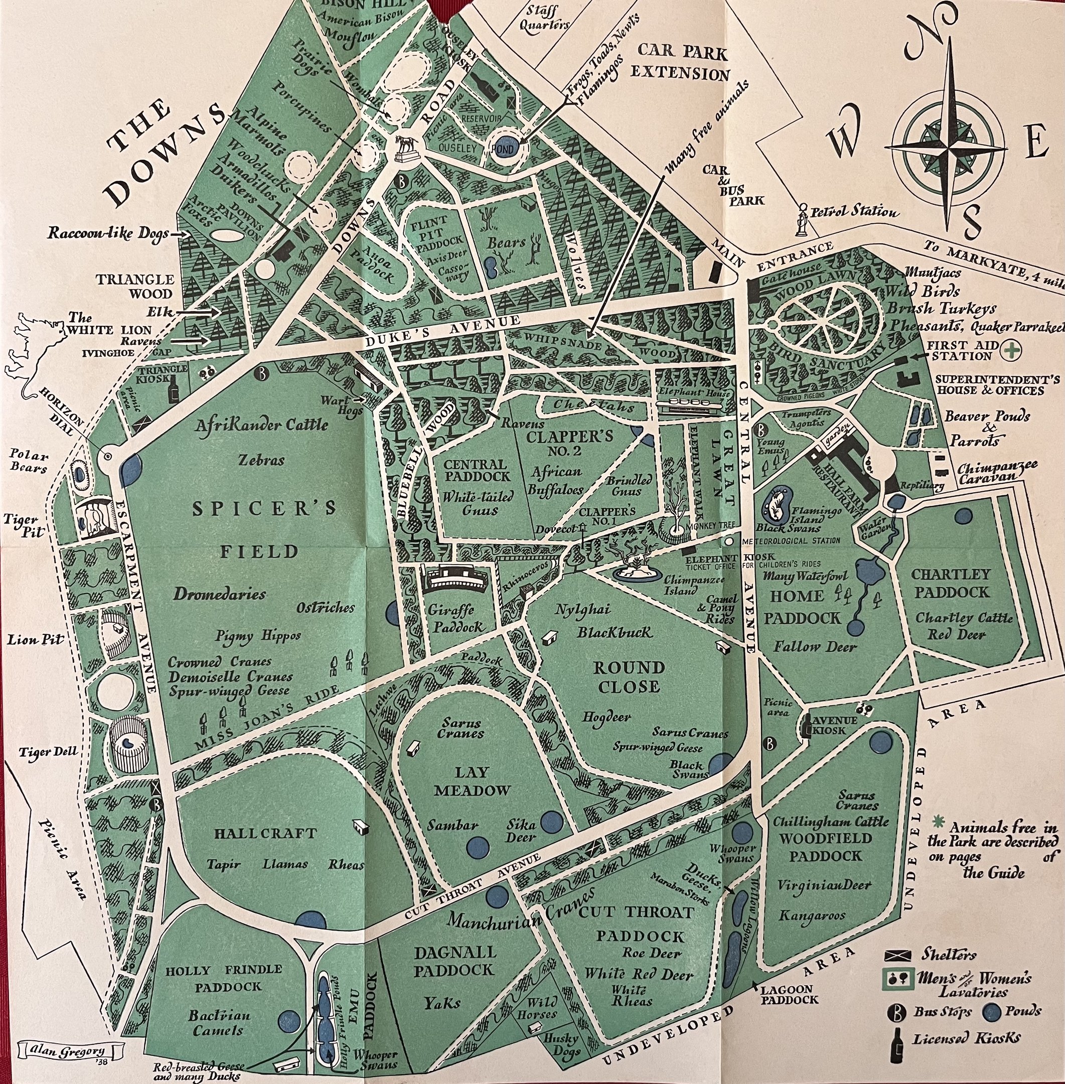 Zoo Map - 1938