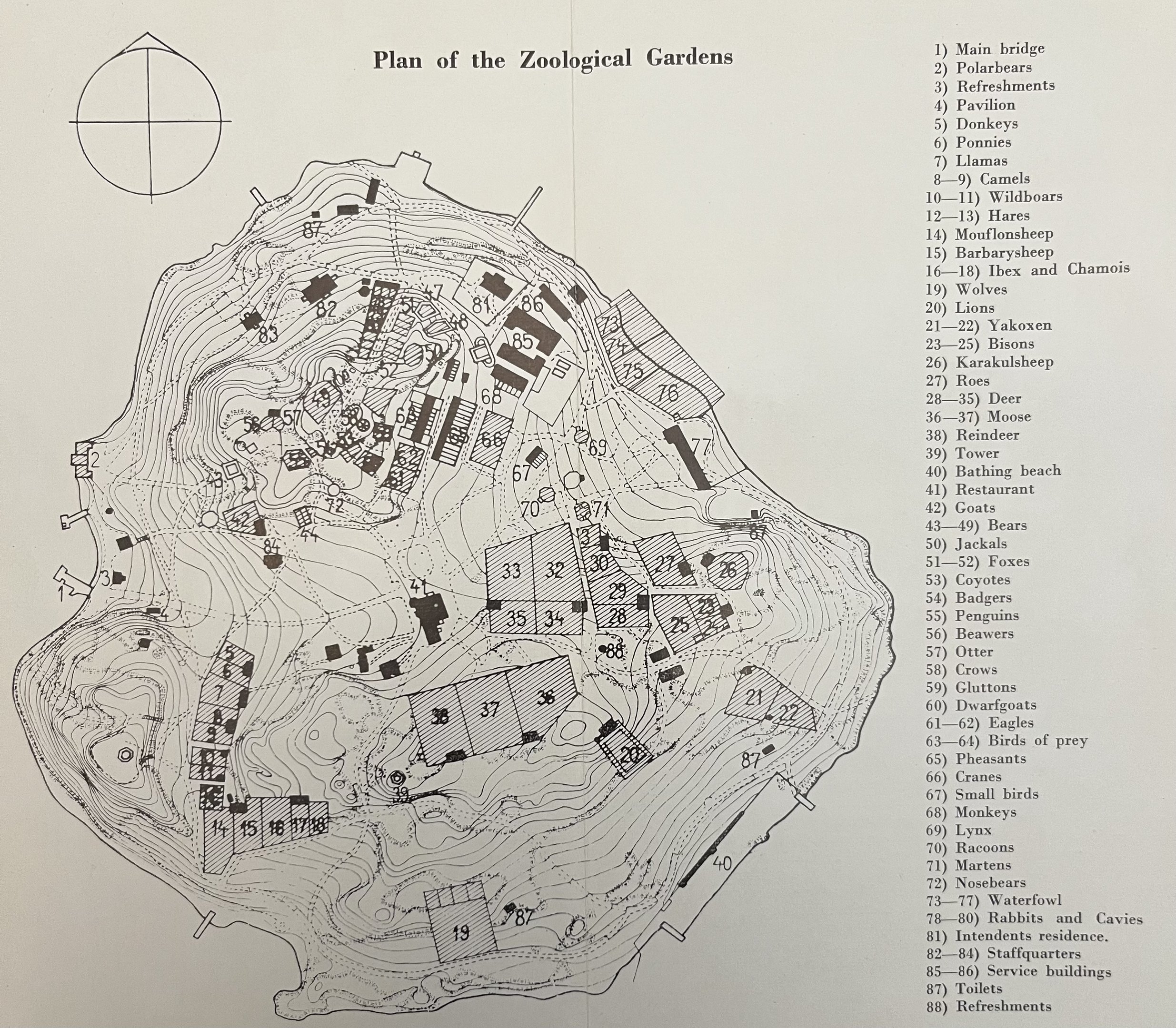 Zoo Map - 1960