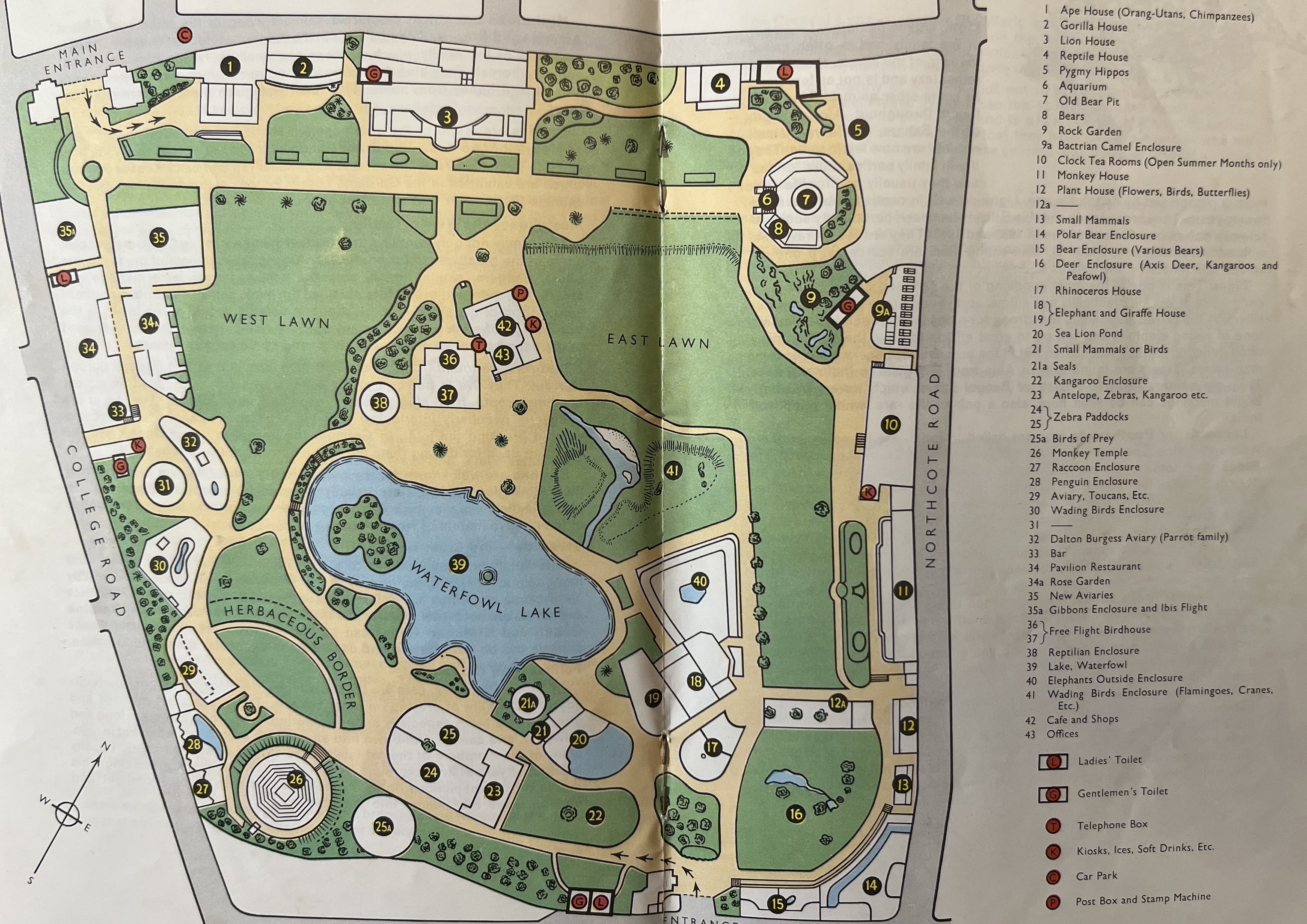 Zoo Map - 1968